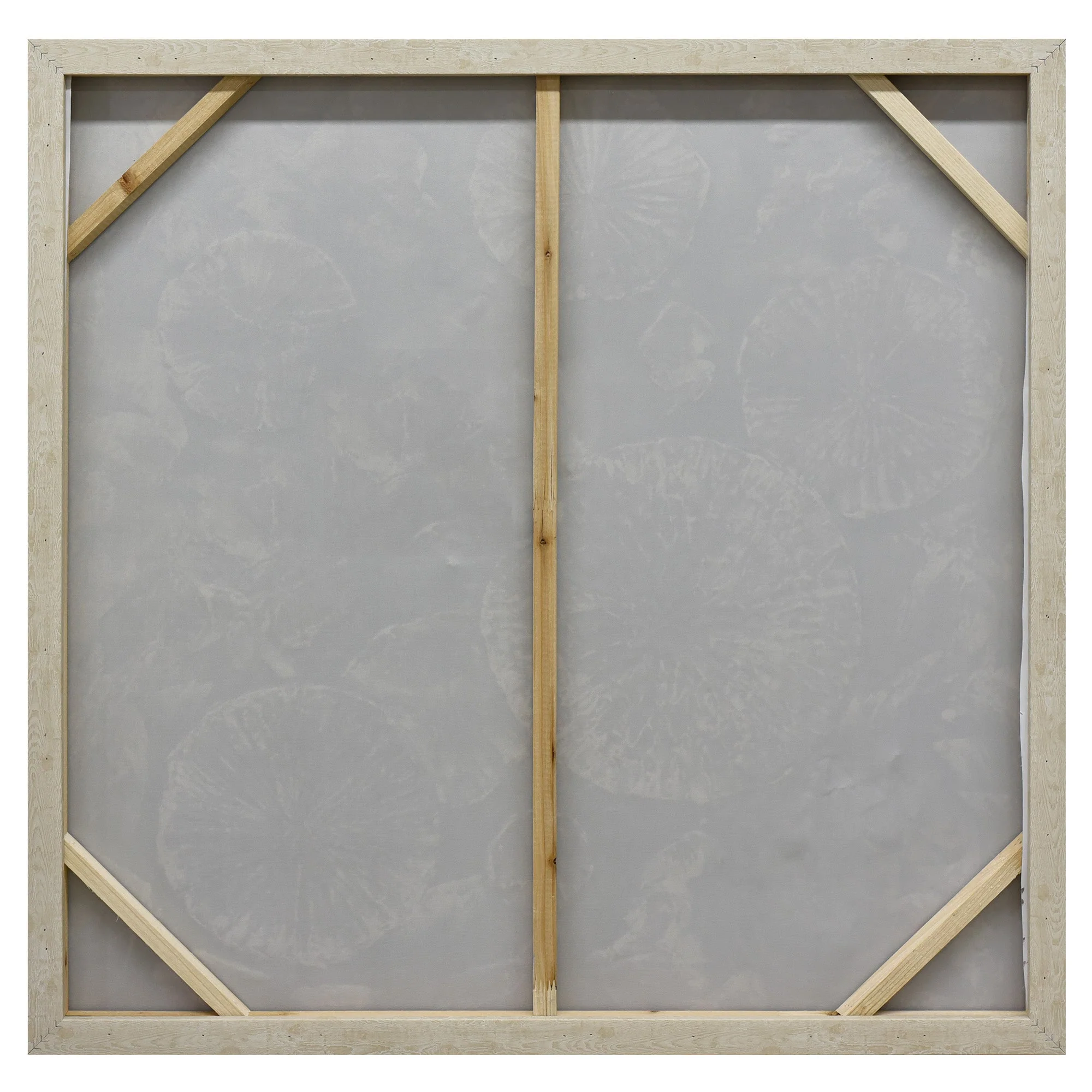 100X100cm Golden Orbs Amidst Ethereal Mists Light Wood Framed Hand Painted Canvas Wall Art - Image 4