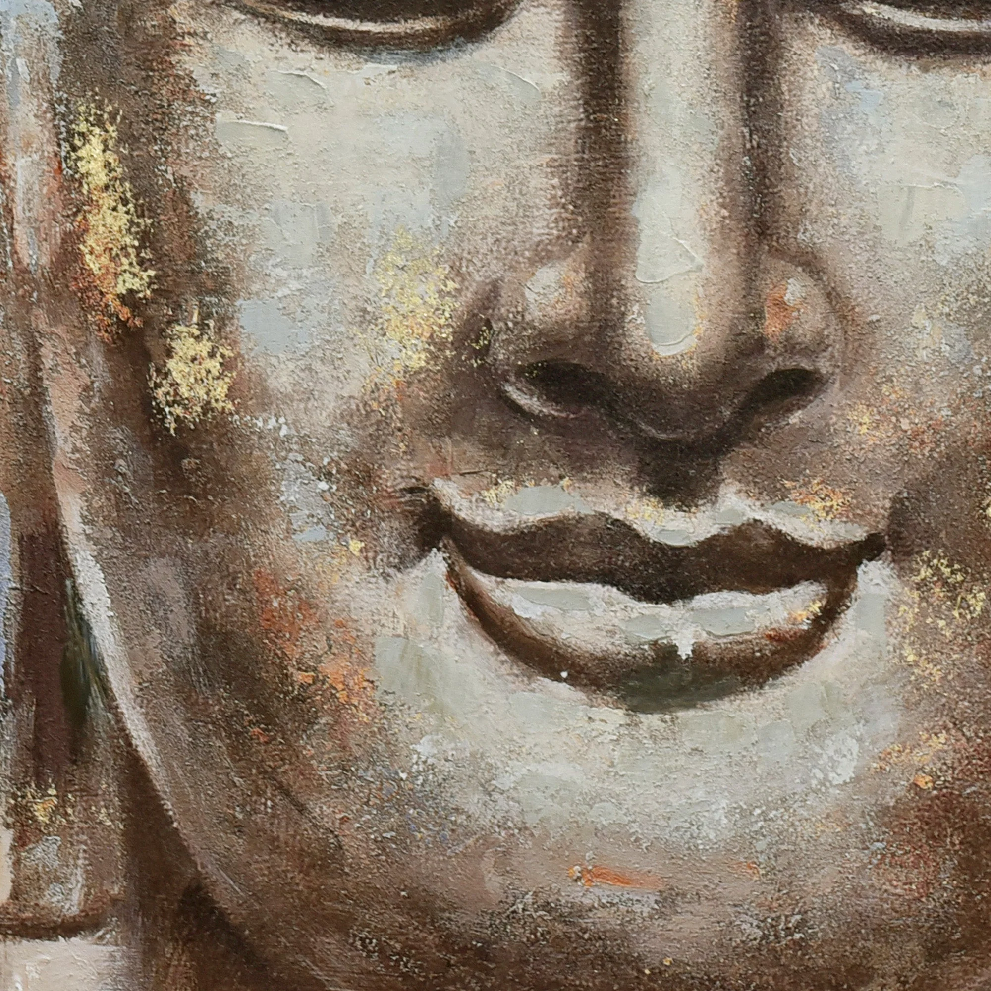 100X100cm Mystic Mettle Dark Wood Framed Canvas Wall Art - Image 9