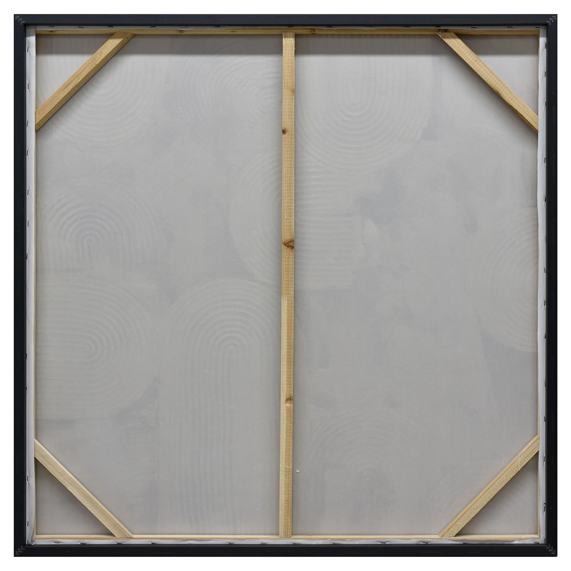 100X100cm Soft Essence Gold Framed Hand Painted Canvas Wall Art - Image 4