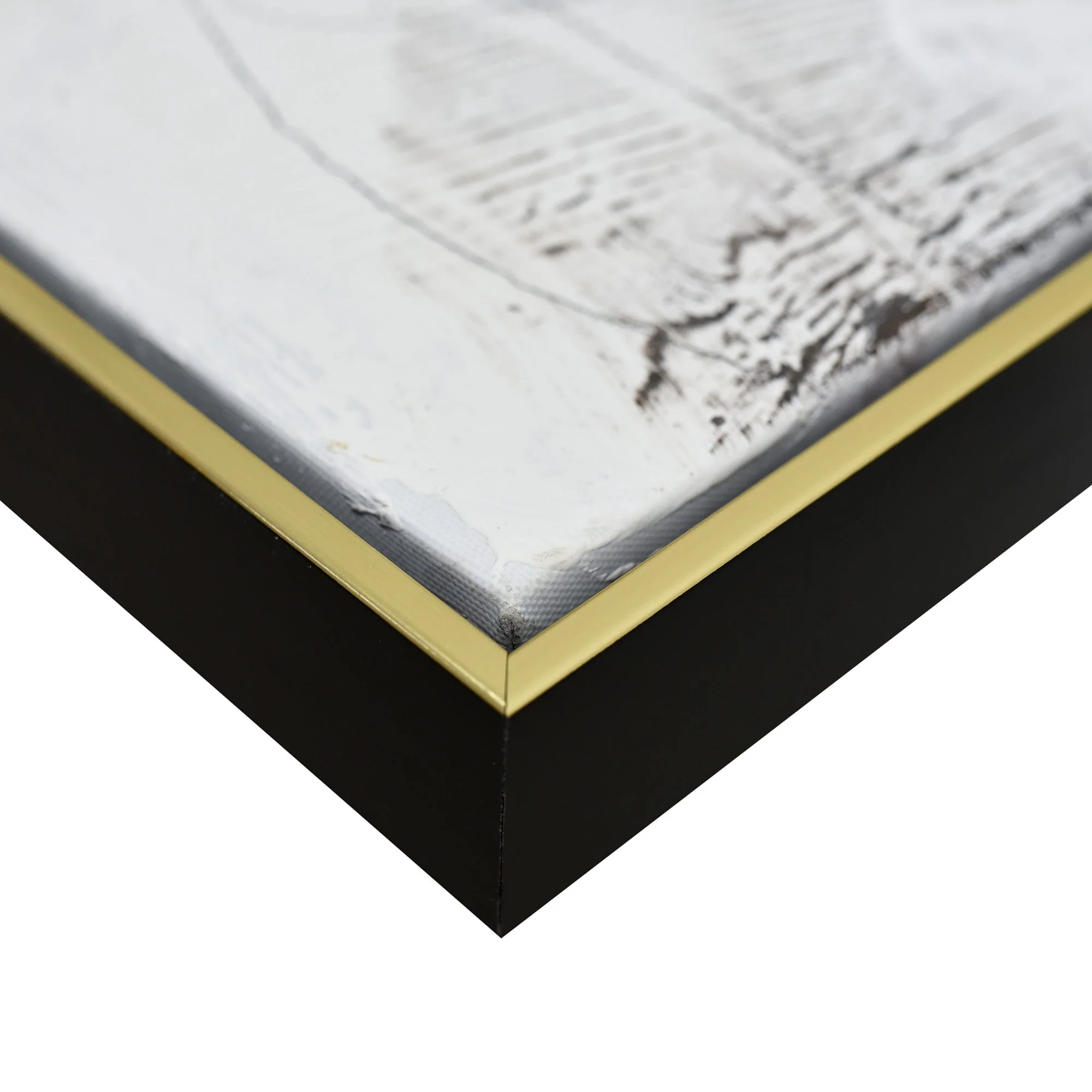 100X100cm Soft Essence Gold Framed Hand Painted Canvas Wall Art - Image 6
