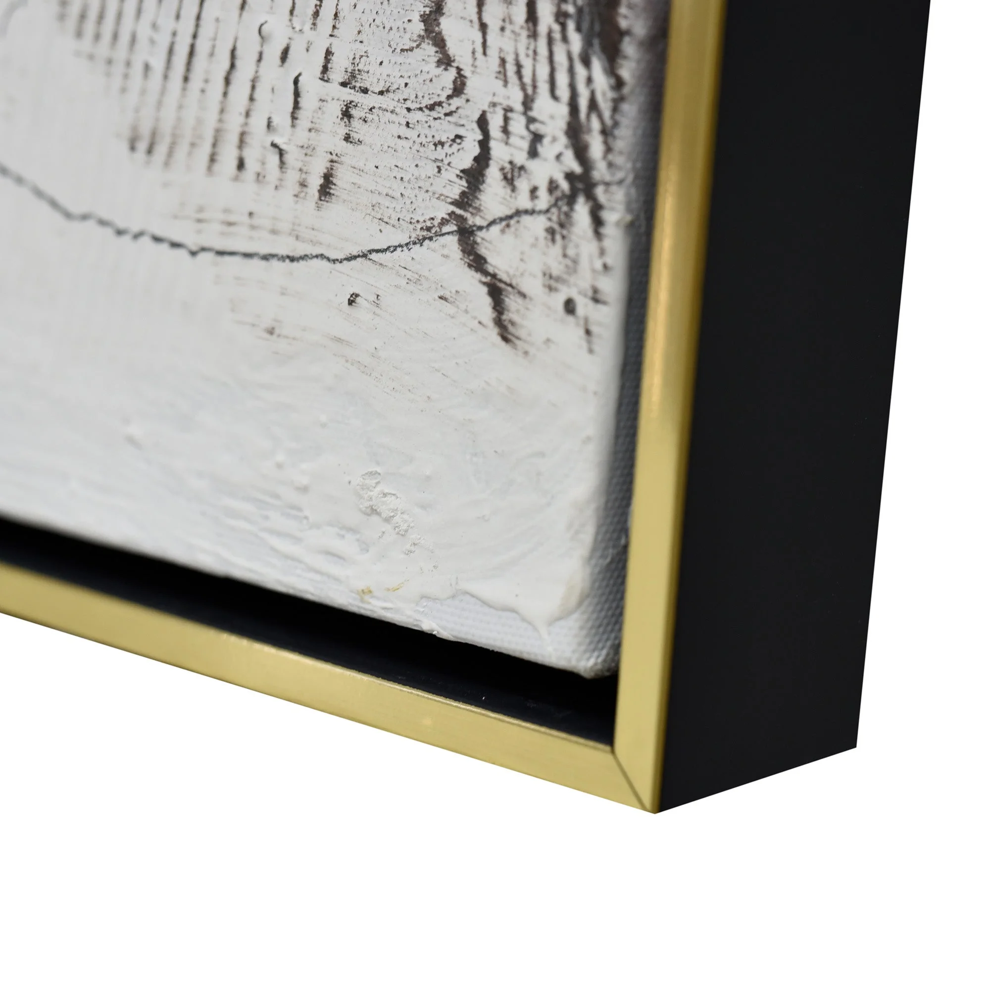 100X100cm Soft Essence Gold Framed Hand Painted Canvas Wall Art - Image 7