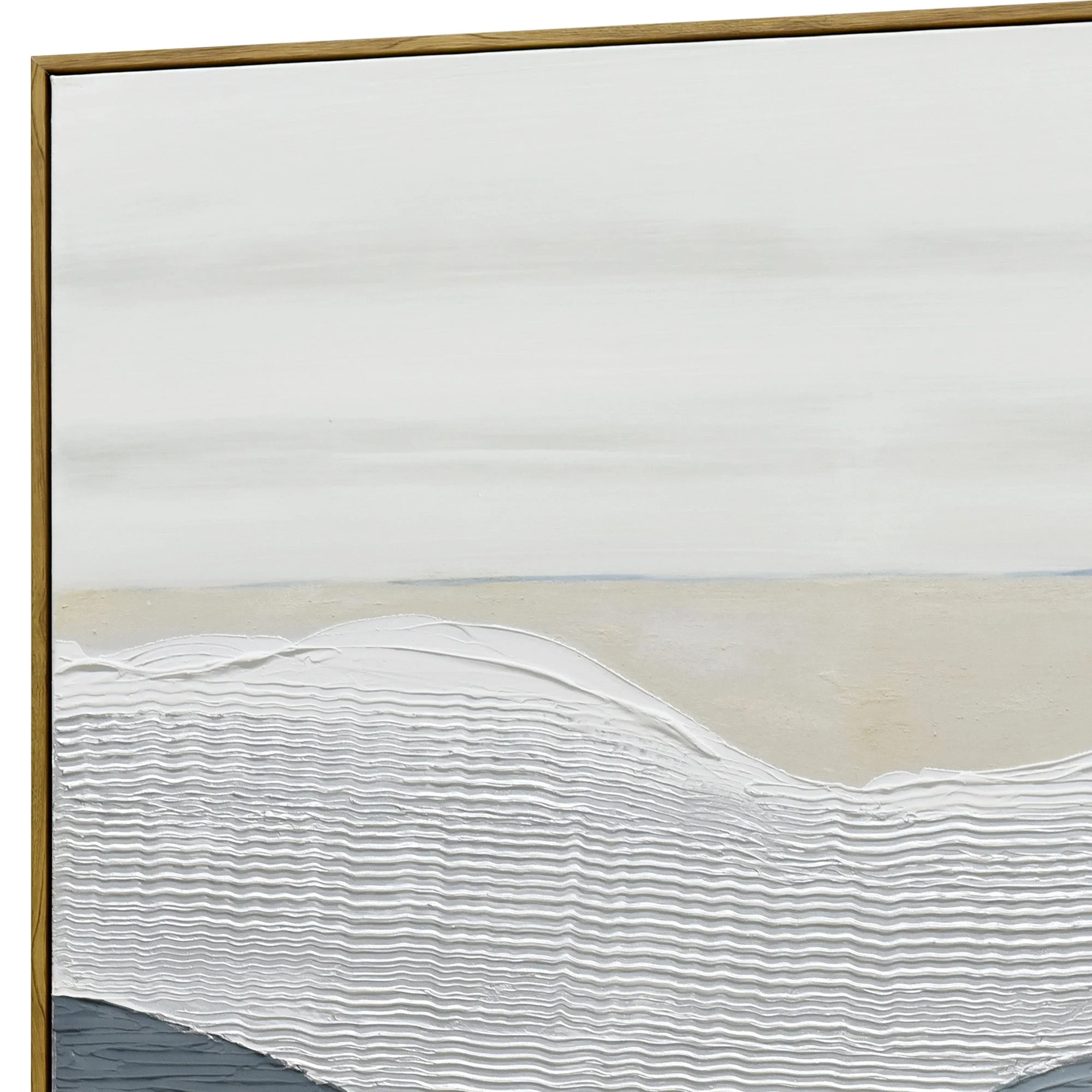 100X100cm Whispering Peaks of Tranquility Dark Wood Framed Hand Painted Canvas Wall Art - Image 10