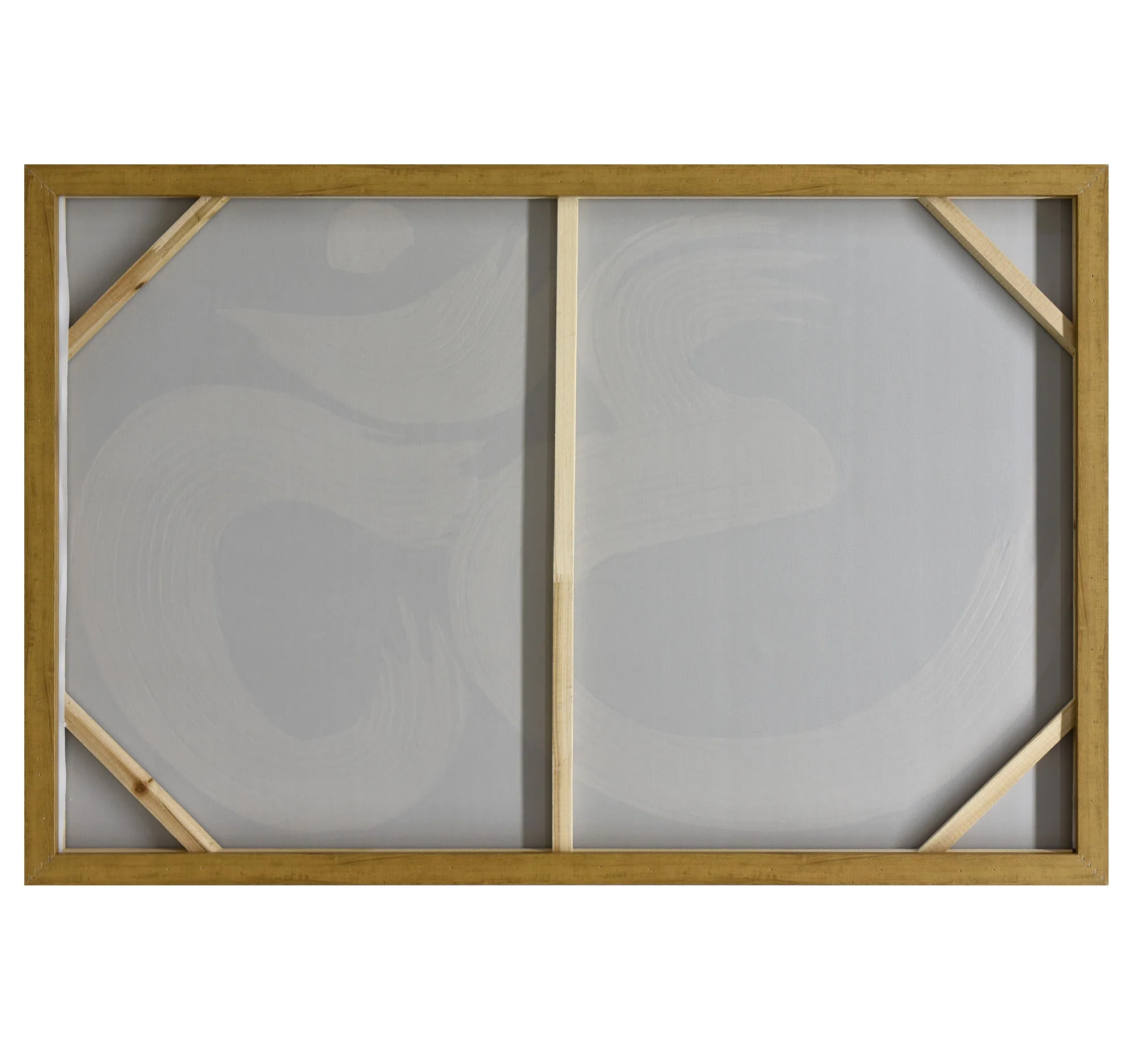 120X80cm Modern Mantra: Echoes of AUM Dark Wood Framed Hand Painted Canvas Wall Art - Image 3