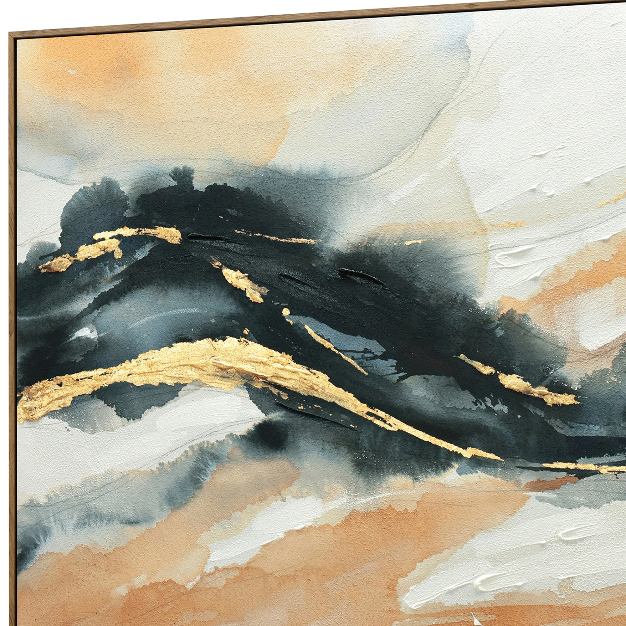 120X80cm Riptide Reverie Dark Wood Framed Hand Painted Canvas Wall Art - Image 10
