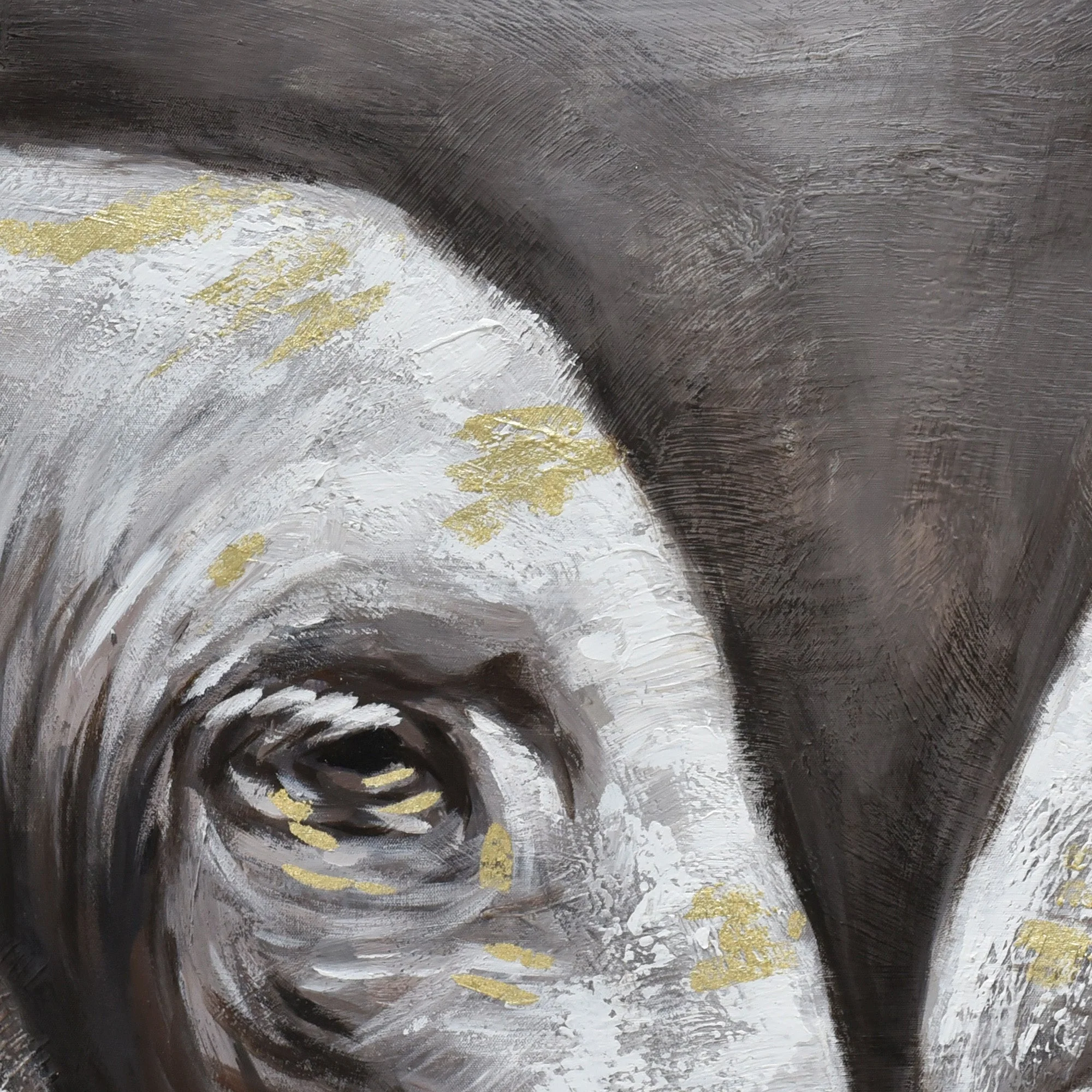 120X80cm Tusker Ties Champagne Framed Hand Painted Canvas Wall Art - Image 8