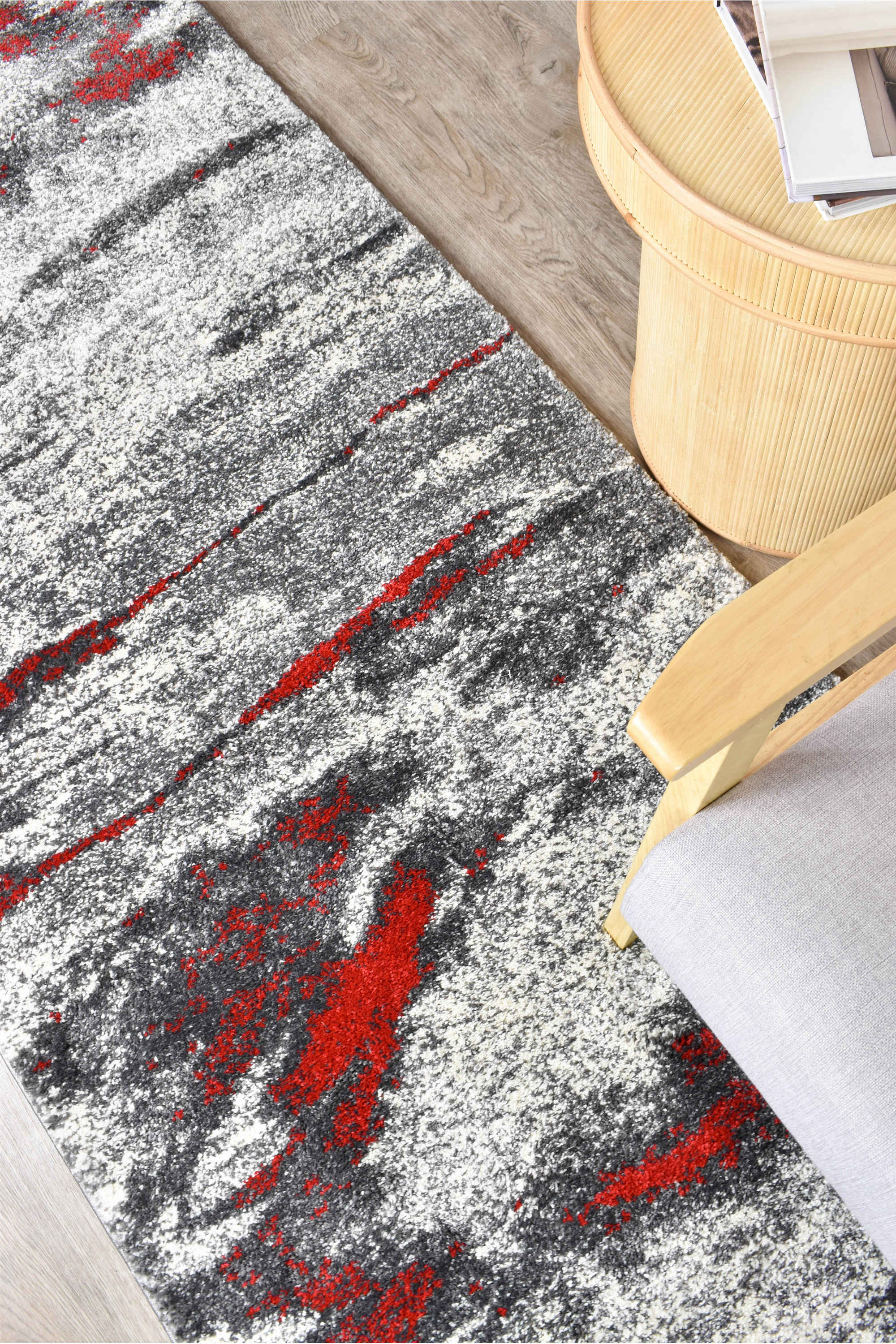 Dahlia 176 Grey Red Rug - Image 15