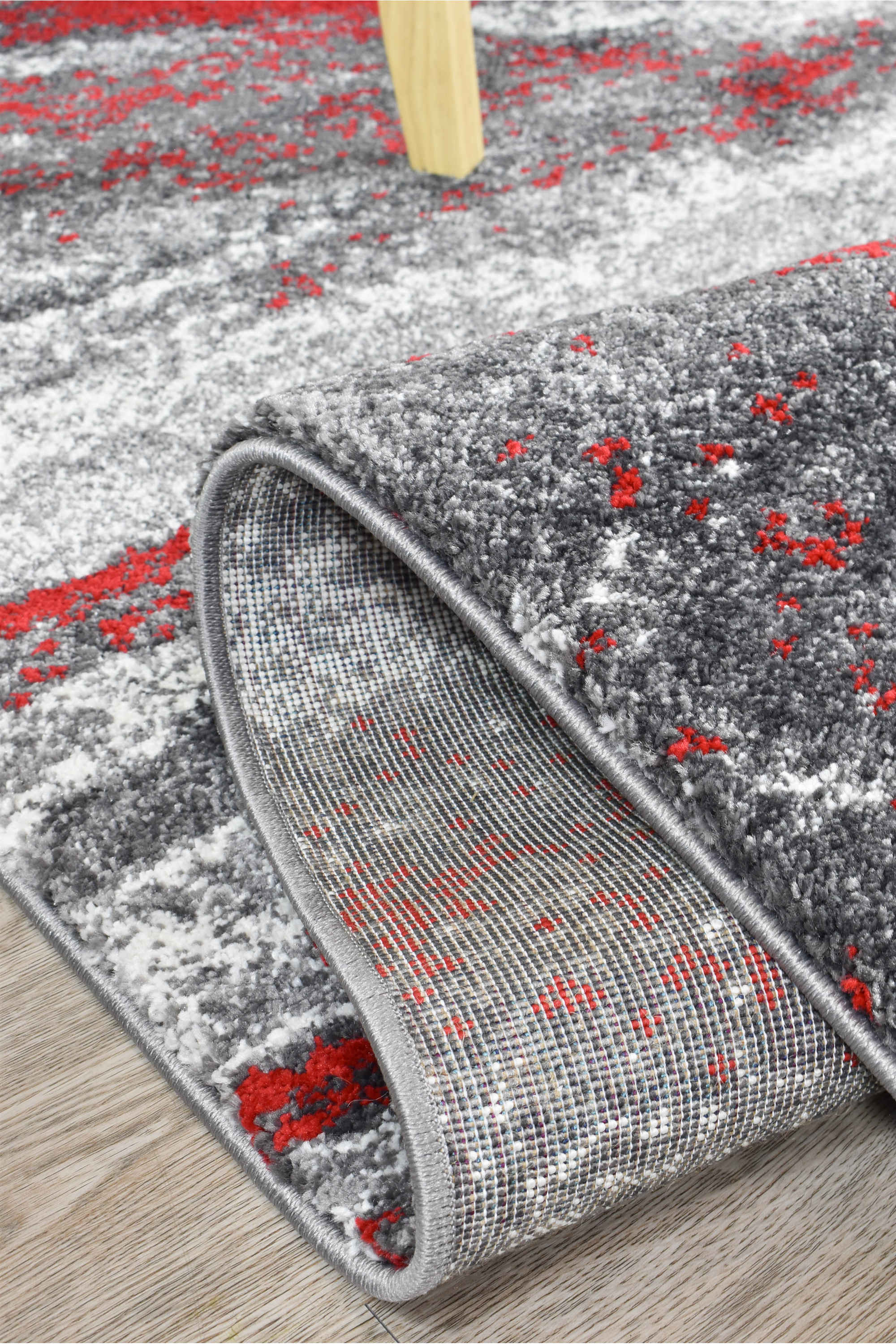 Dahlia 176 Grey Red Rug - Image 4