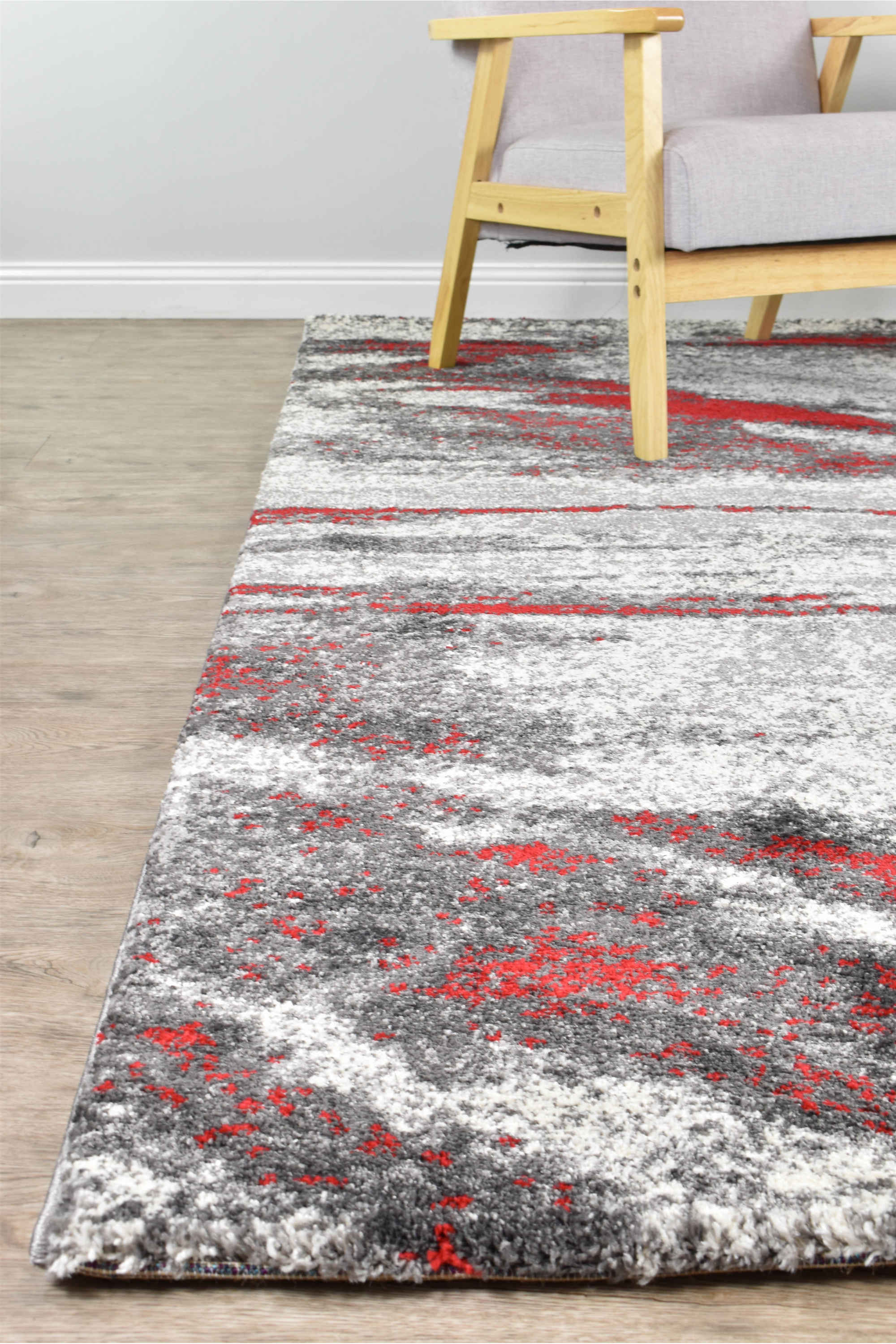 Dahlia 176 Grey Red Rug - Image 5
