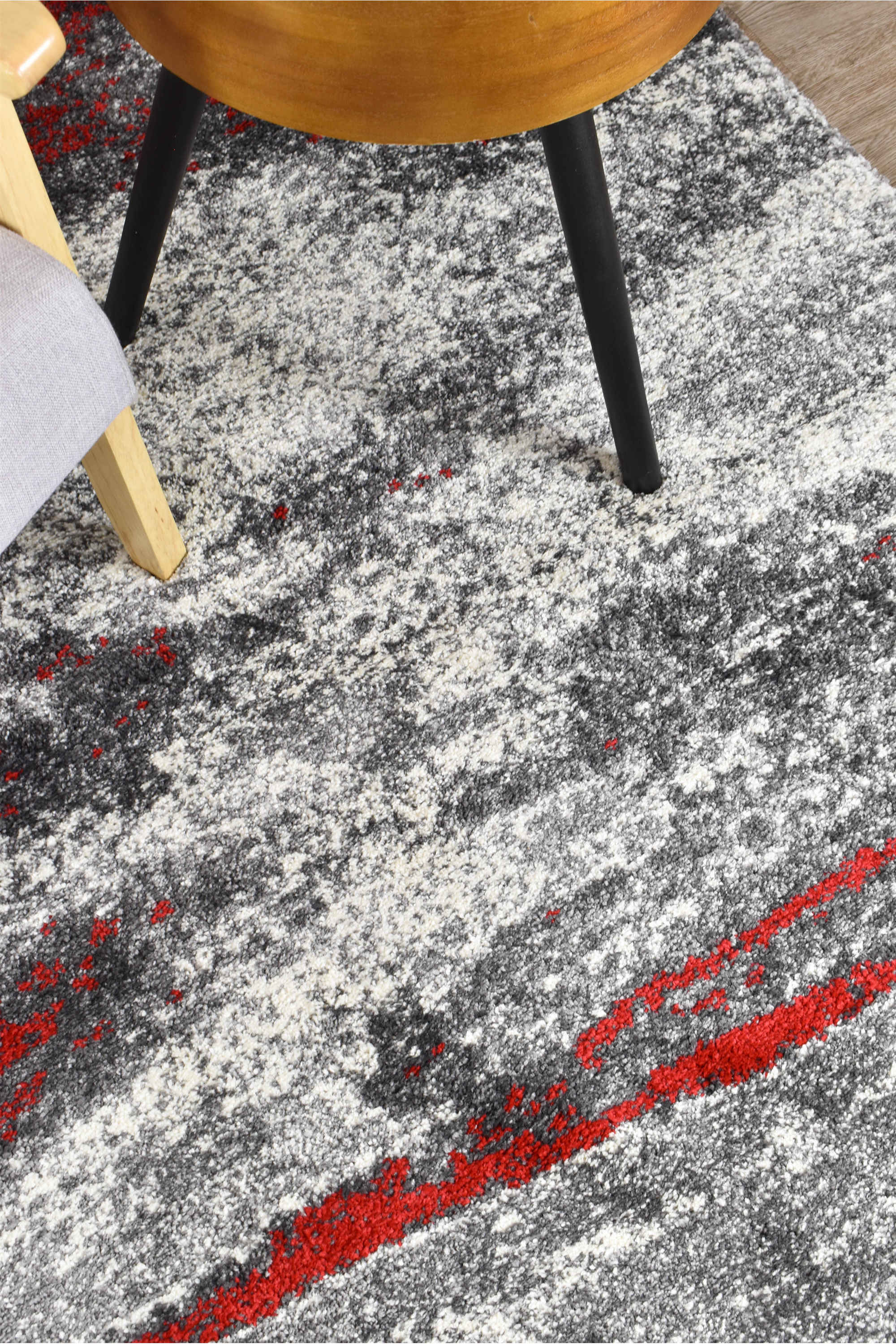 Dahlia 176 Grey Red Rug - Image 7