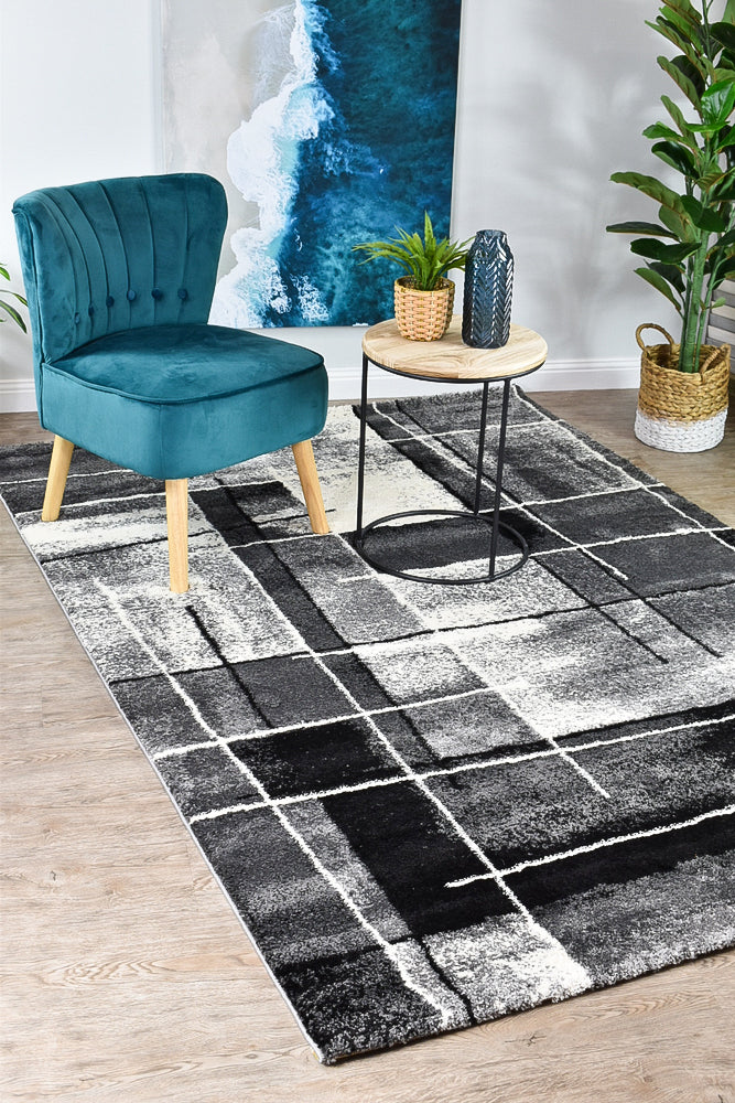 Millard 297 Dark Grey Black Rug - Image 2