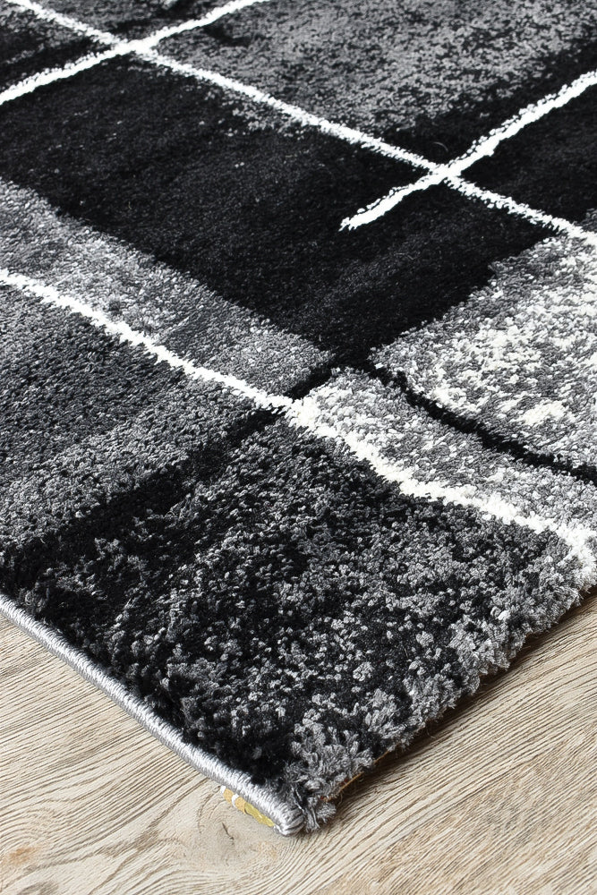 Millard 297 Dark Grey Black Rug - Image 3