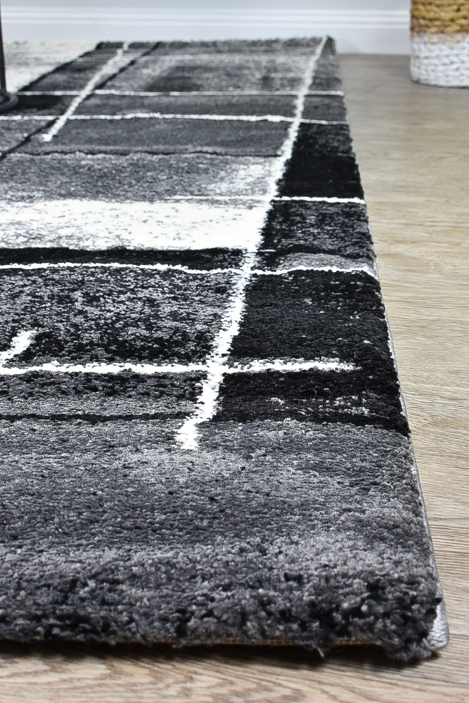 Millard 297 Dark Grey Black Rug - Image 4