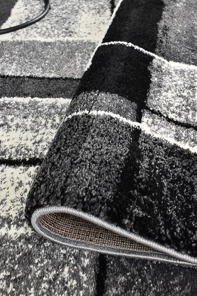 Millard 297 Dark Grey Black Rug - Image 8