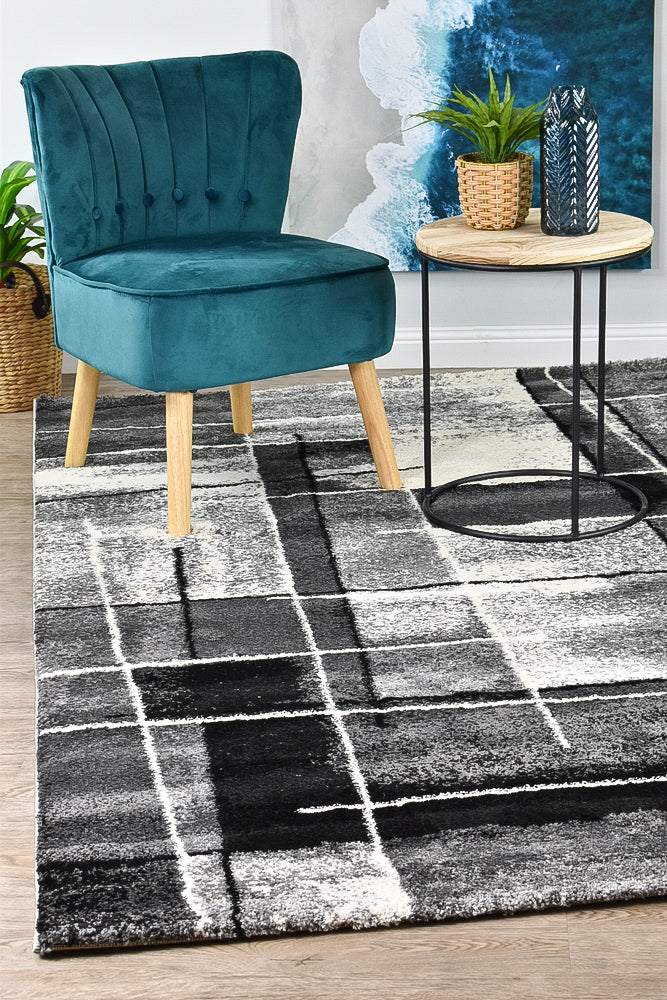Millard 297 Dark Grey Black Rug - Image 9