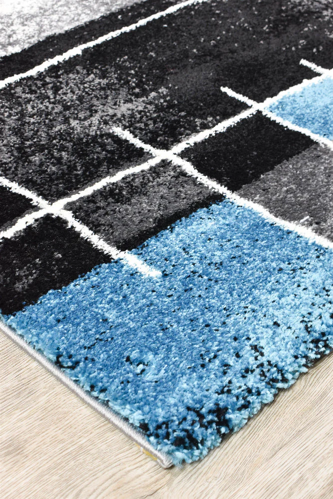 Dahlia 297 Dark Grey Turquoise Rug - Image 2