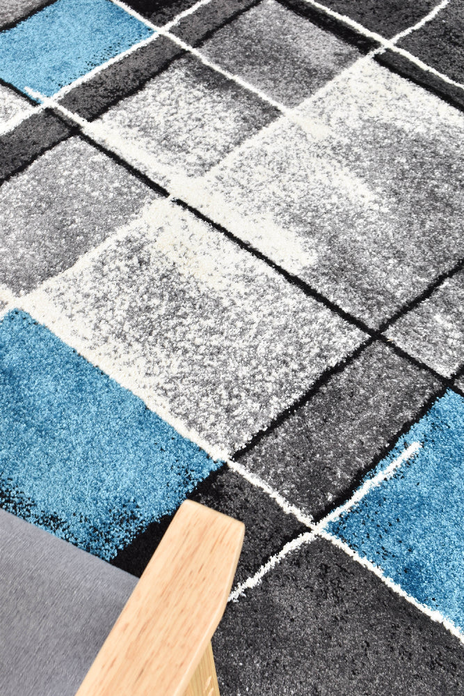 Dahlia 297 Dark Grey Turquoise Rug - Image 5