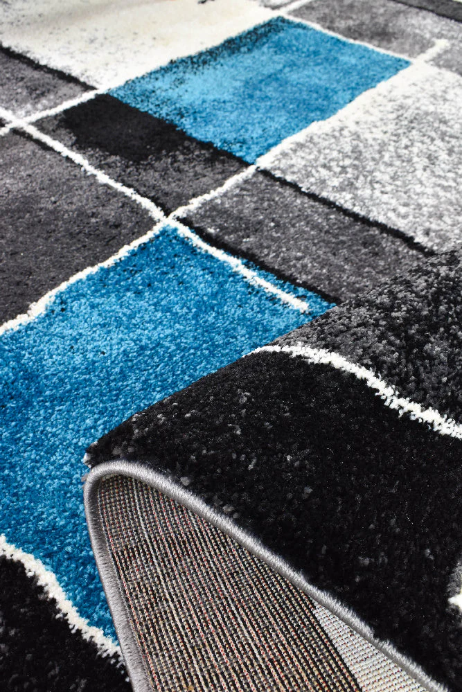 Dahlia 297 Dark Grey Turquoise Rug - Image 8