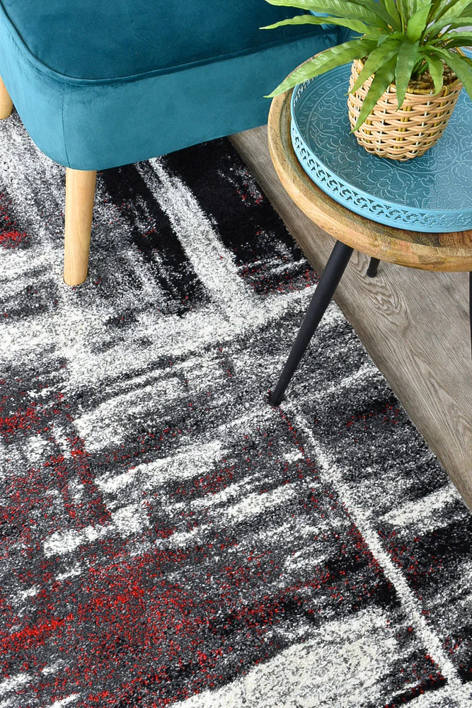 Millard 347 Light Grey Red Rug - Image 12
