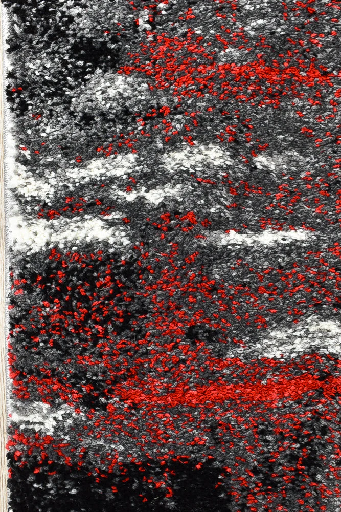 Millard 347 Light Grey Red Rug - Image 13