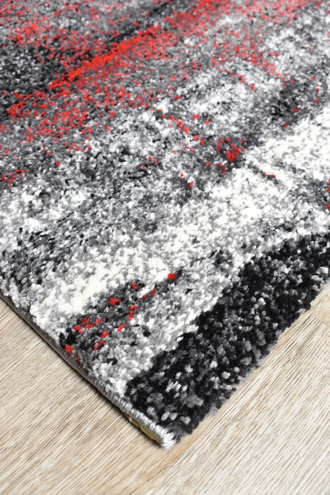 Millard 347 Light Grey Red Rug - Image 2