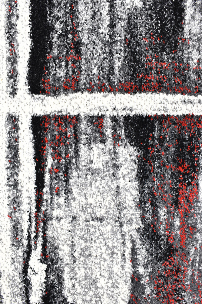 Millard 347 Light Grey Red Rug - Image 5