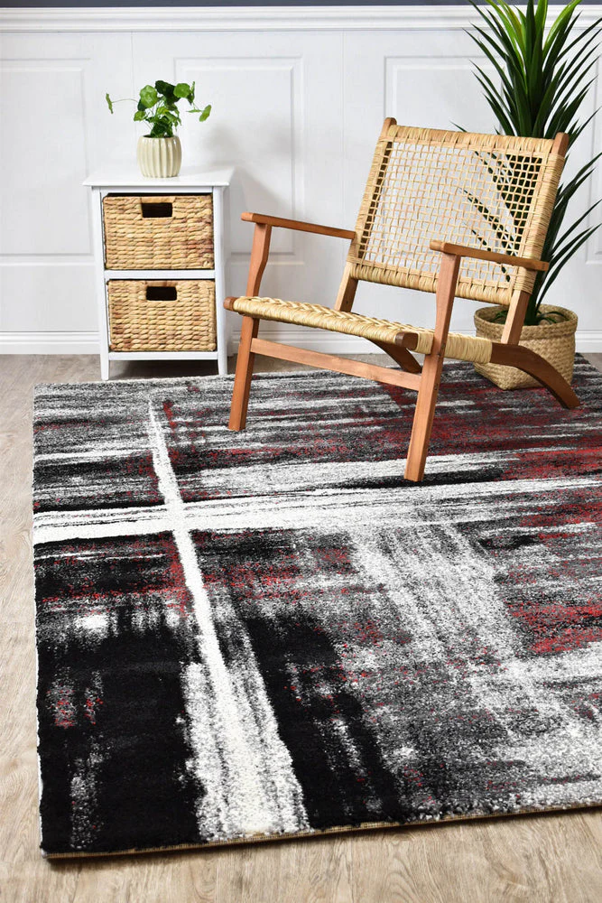 Millard 347 Light Grey Red Rug - Image 7