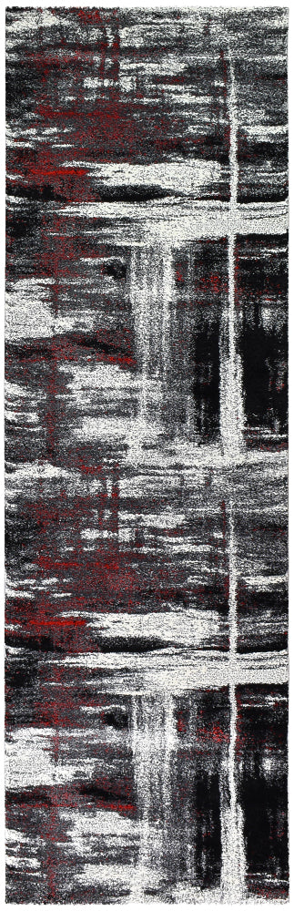 Millard 347 Light Grey Red Rug - Image 8