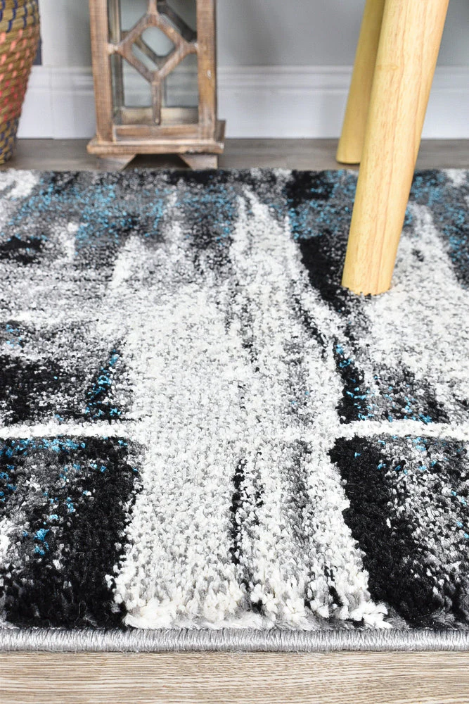 Millard 347 Light Grey Turquoise Runner - Image 3