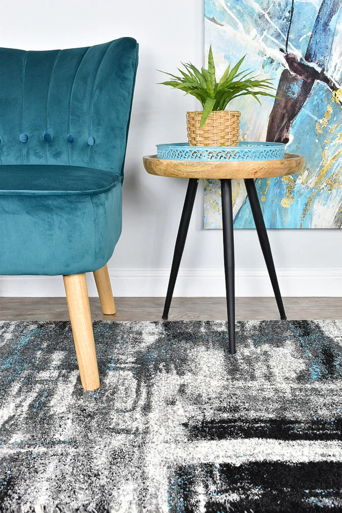 Millard 347 Light Grey Turquoise Runner - Image 6