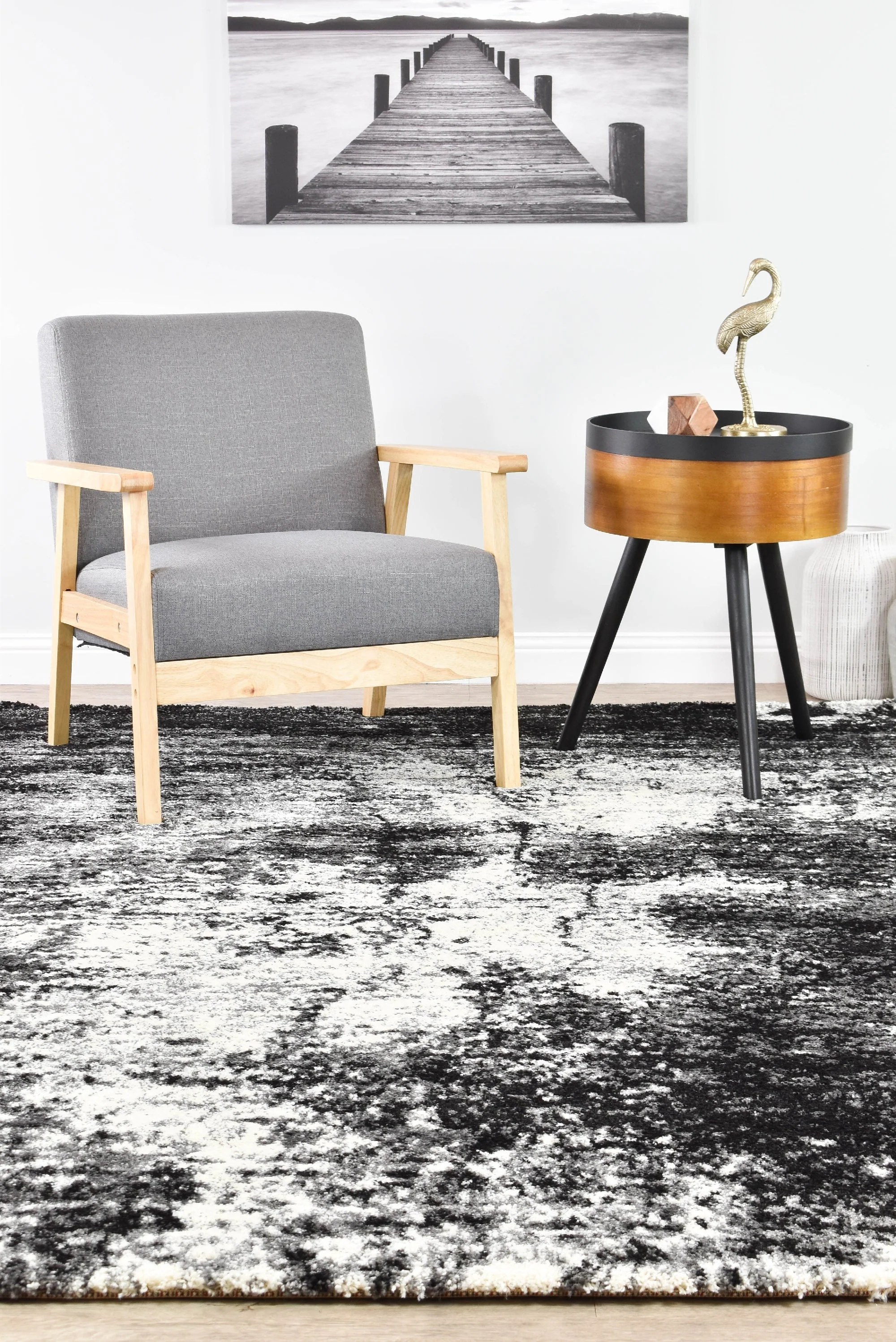 Dahlia 651 Black White Rug - Image 10