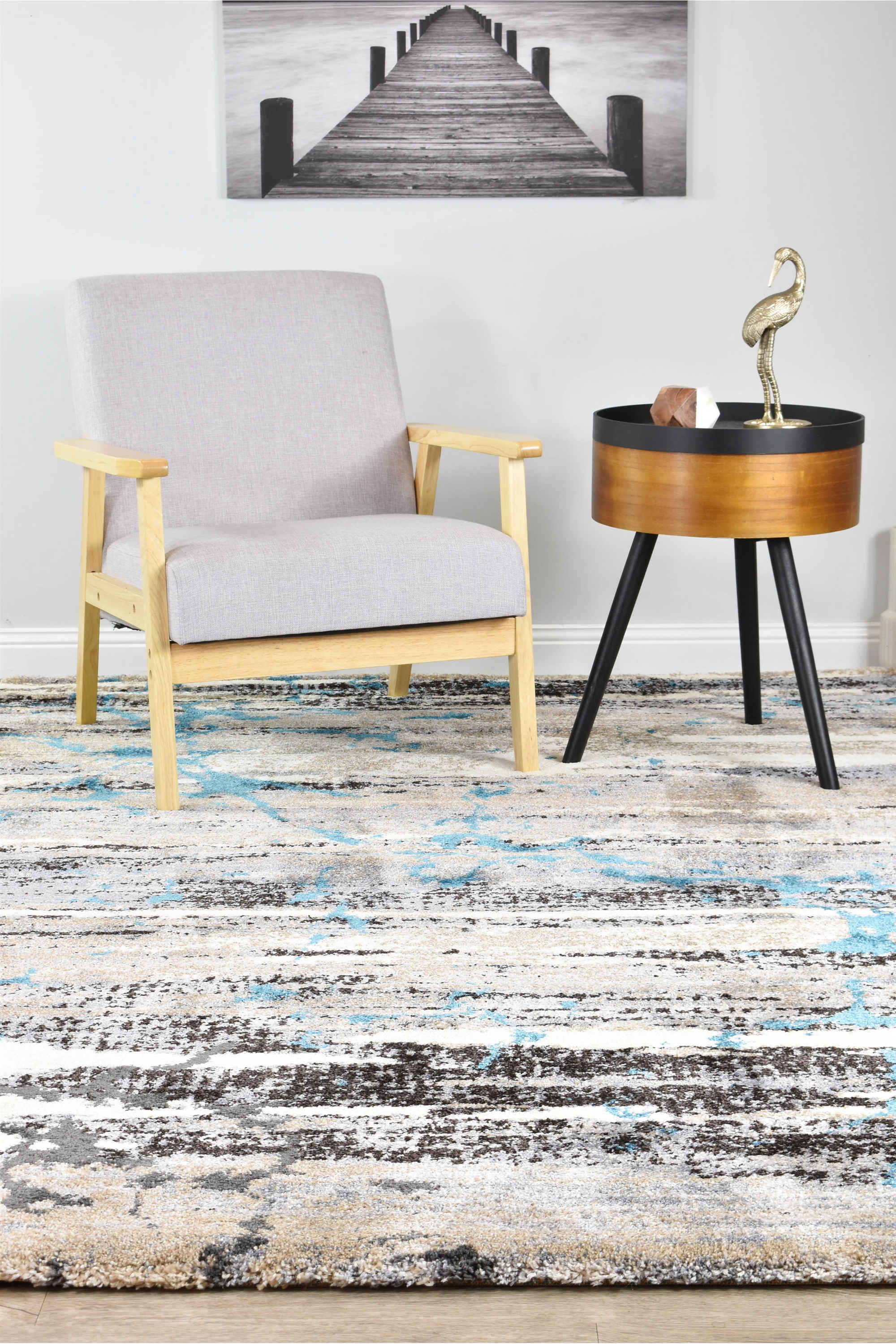Dahlia 696 Beige Turquoise Rug - Image 9