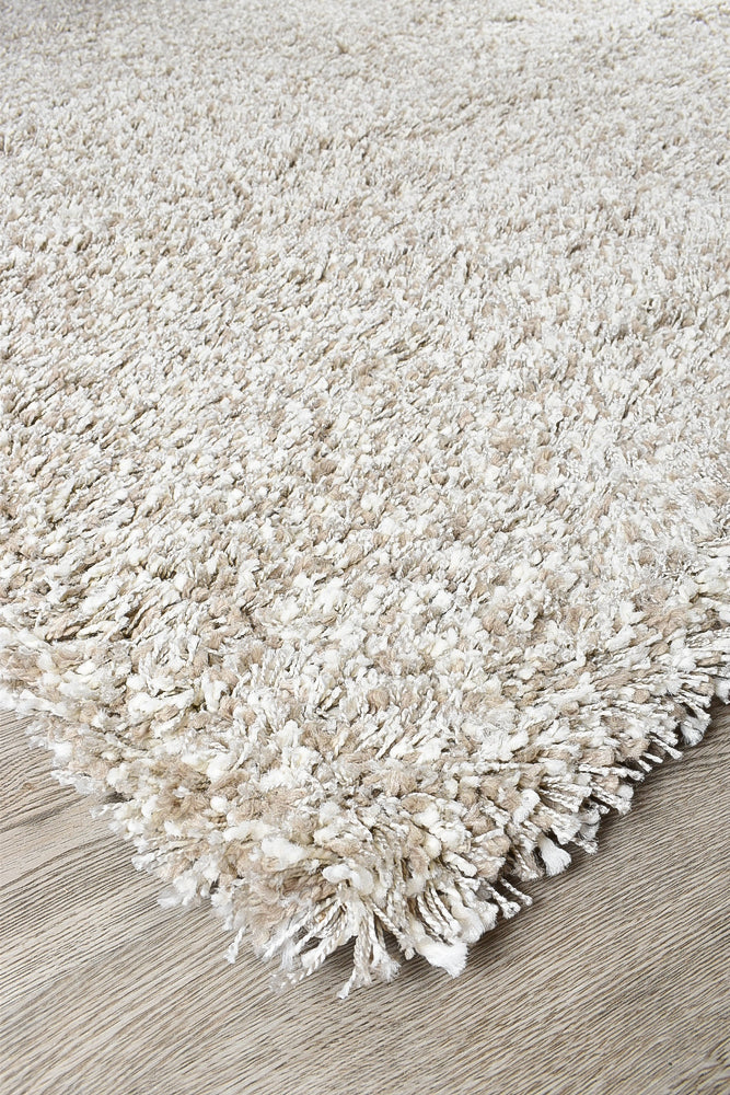 Plain Portland Shaggy Rug Beige 2211 - Image 2