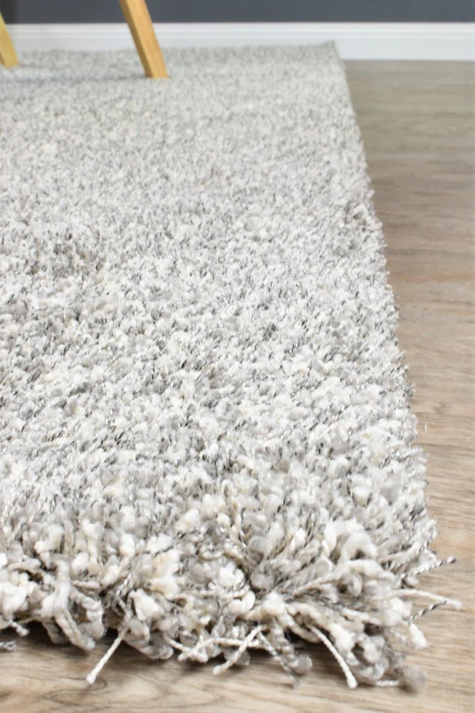 Plain Portland Shaggy Rug Grey 6699 - Image 3