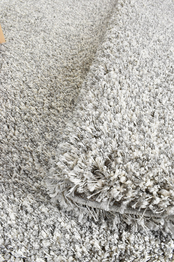 Plain Portland Shaggy Rug Grey 6699 - Image 5