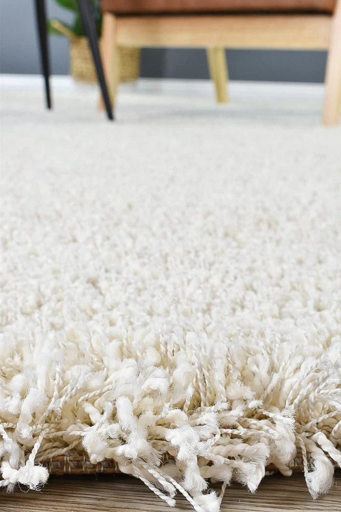 Plain Portland Shaggy Rug Natural 6926 - Image 6