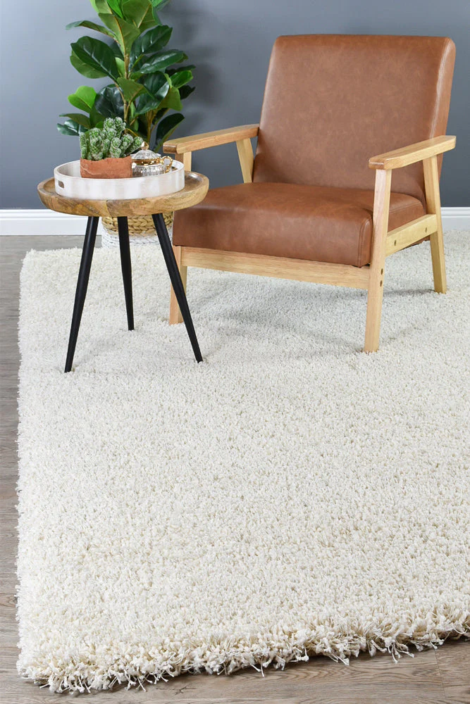 Plain Portland Shaggy Rug Natural 6926 - Image 8