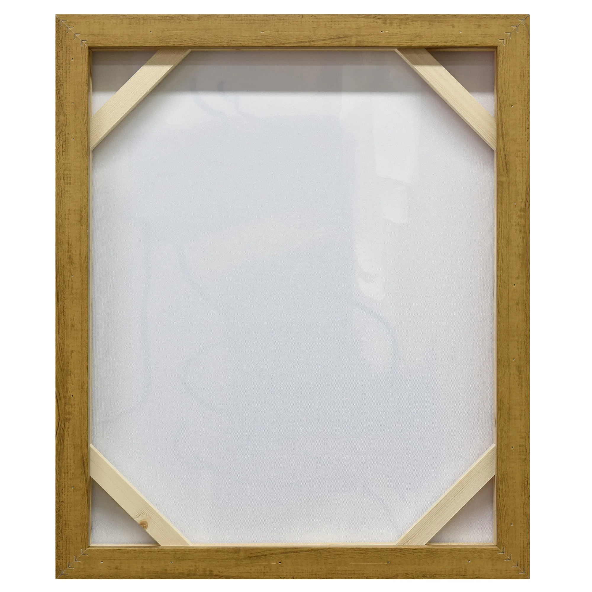 50X60cm Golden Veil Dark Wood Framed Canvas Wall Art - Image 4