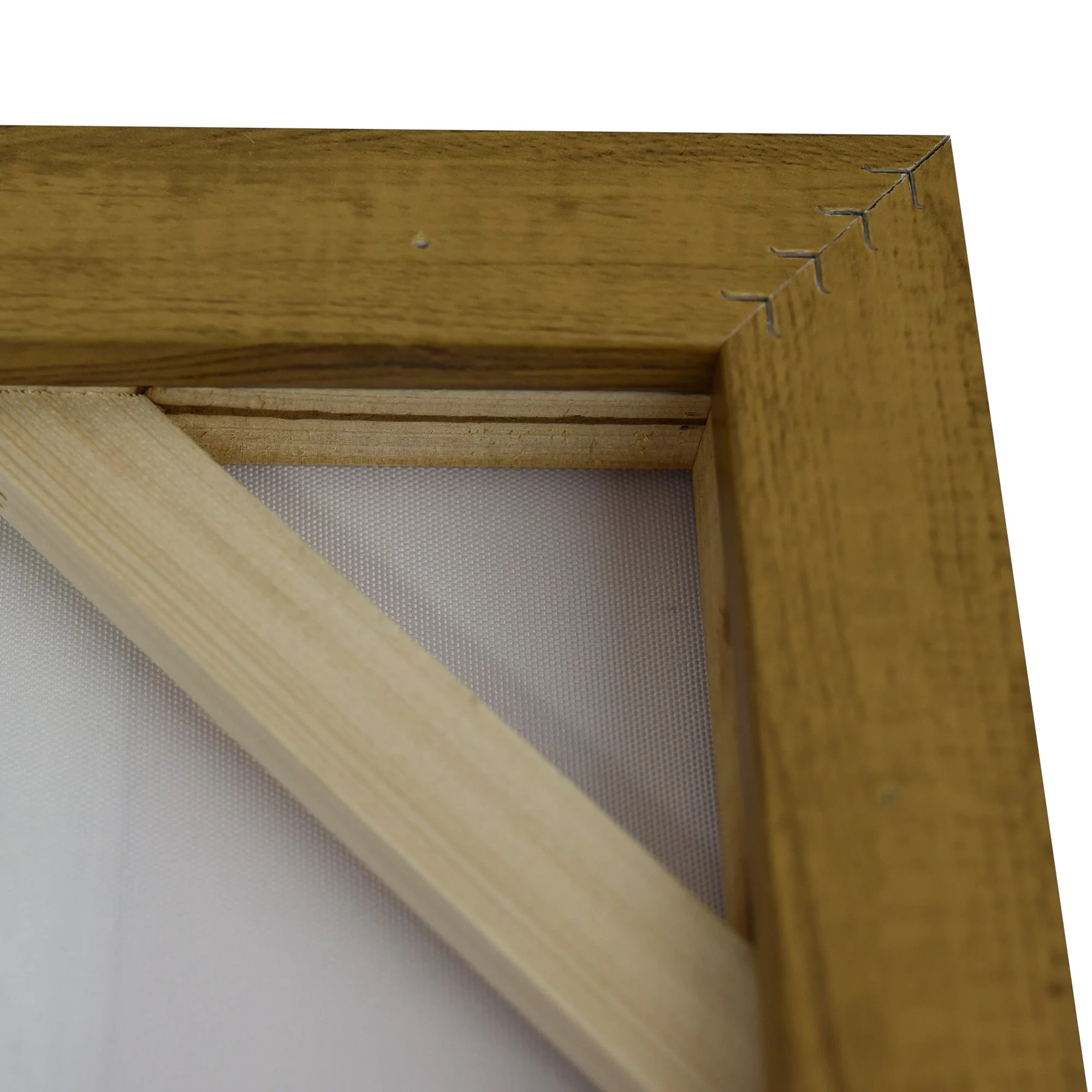 50X60cm Golden Veil Dark Wood Framed Canvas Wall Art - Image 5