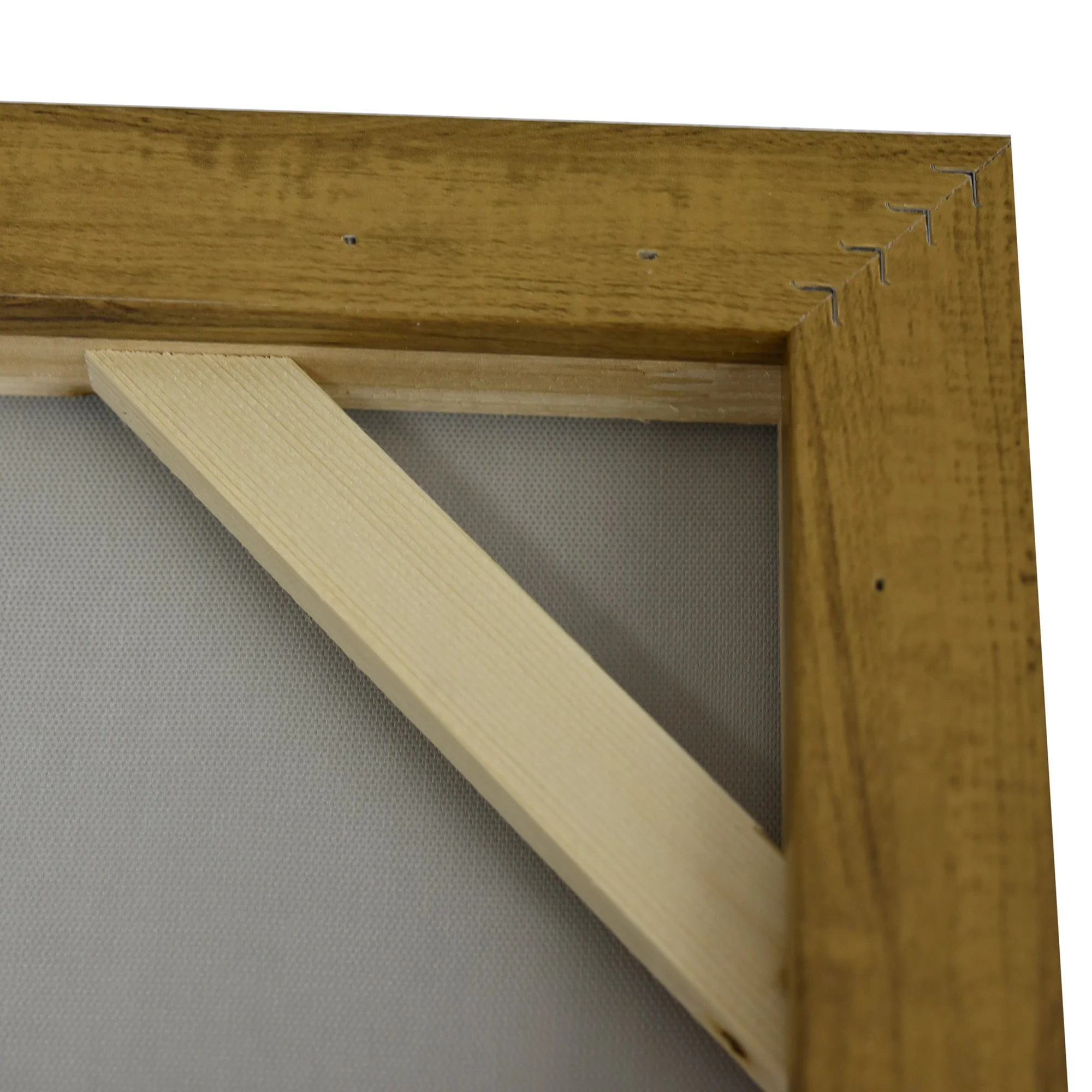 60X90cm Cerulean Gaze Dark Wood Framed Hand Painted Canvas Wall Art - Image 5
