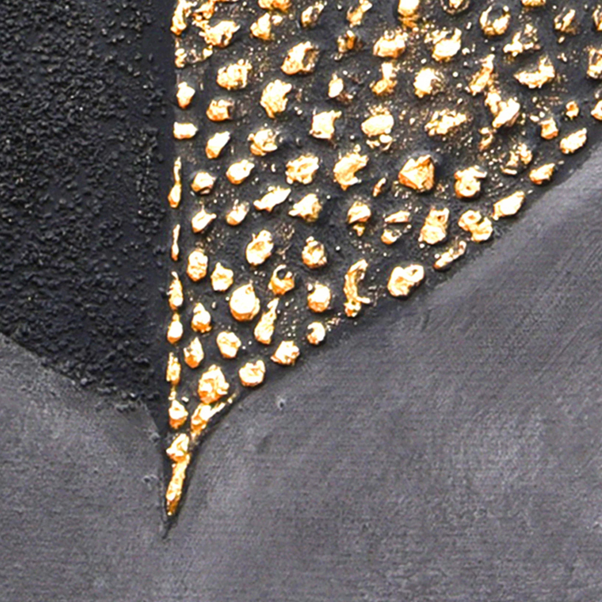 60X90cm Golden Dichotomy Gold Framed Hand Painted Canvas Wall Art - Image 9