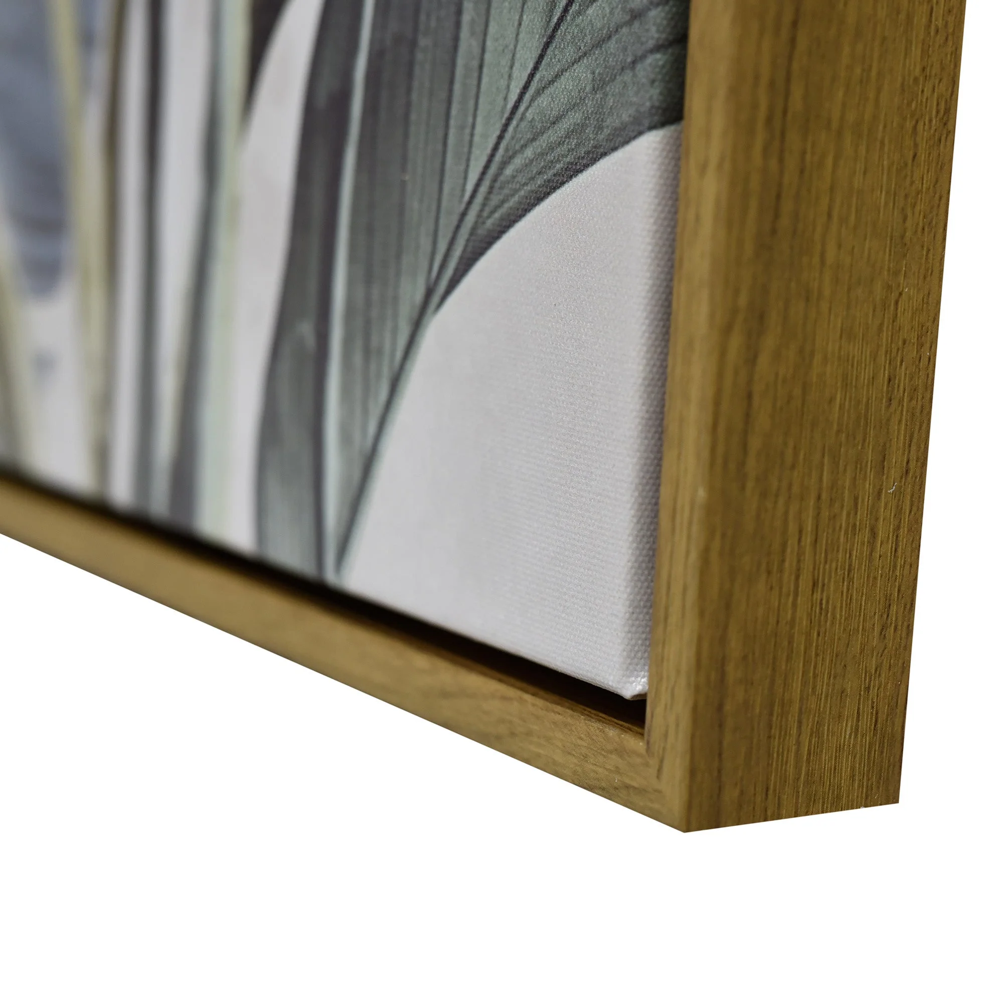 60X90cm Golden Plume Dark Wood Framed Canvas Wall Art - Image 7