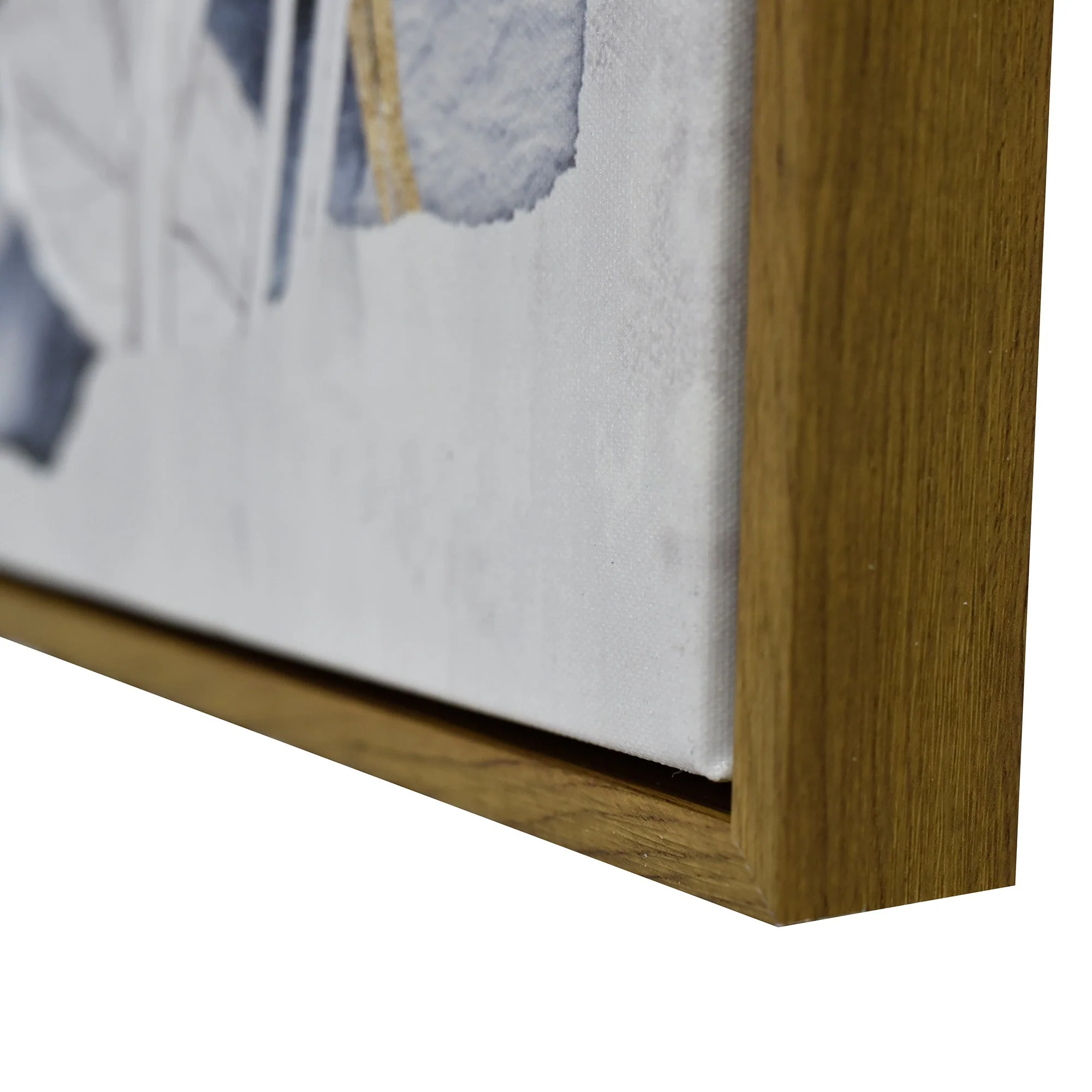 70X100cm Lustrous Foliage Dark Wood Framed Canvas Wall Art - Image 7
