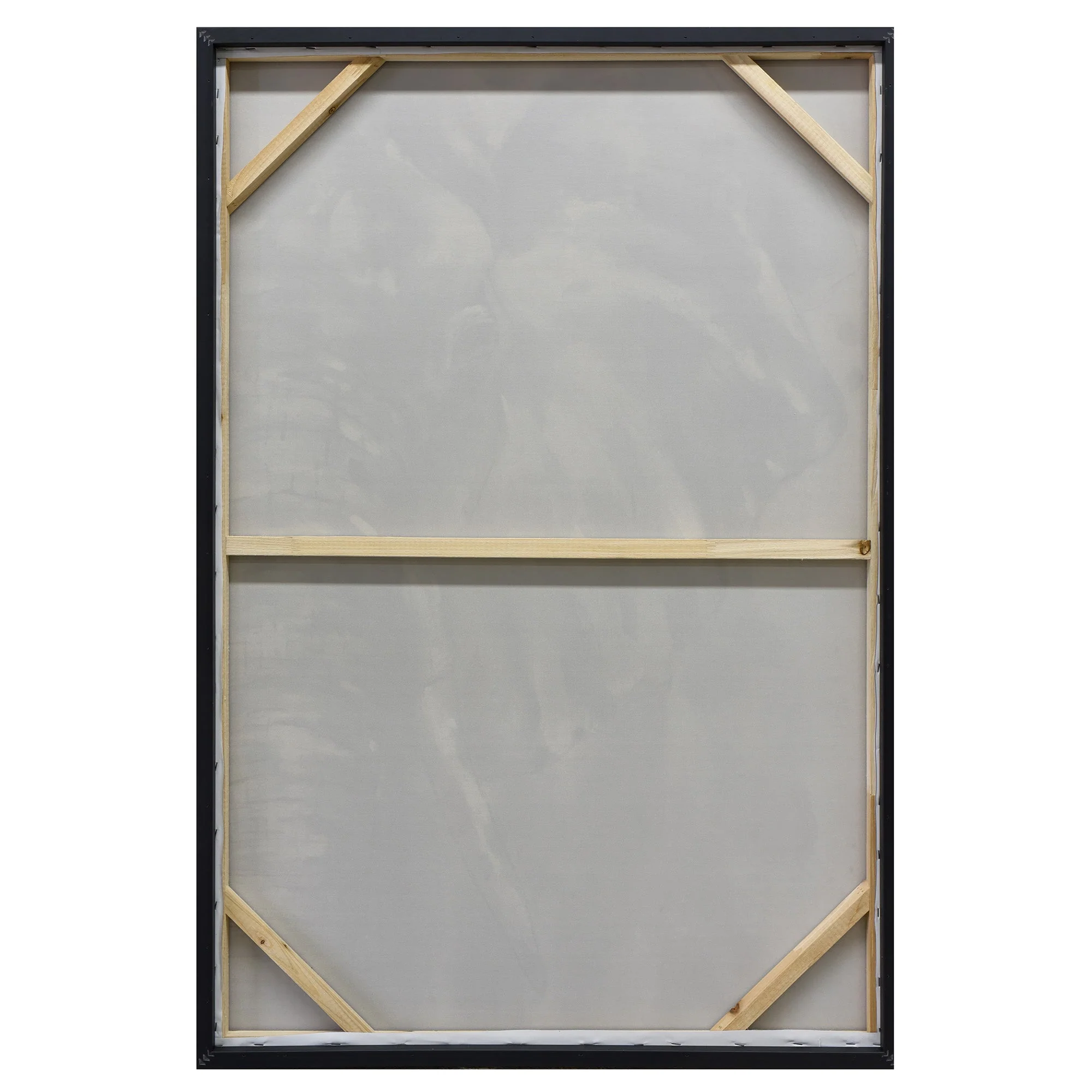 80X120cm Azure Tusker Champagne Framed Hand Painted Canvas Wall Art - Image 4