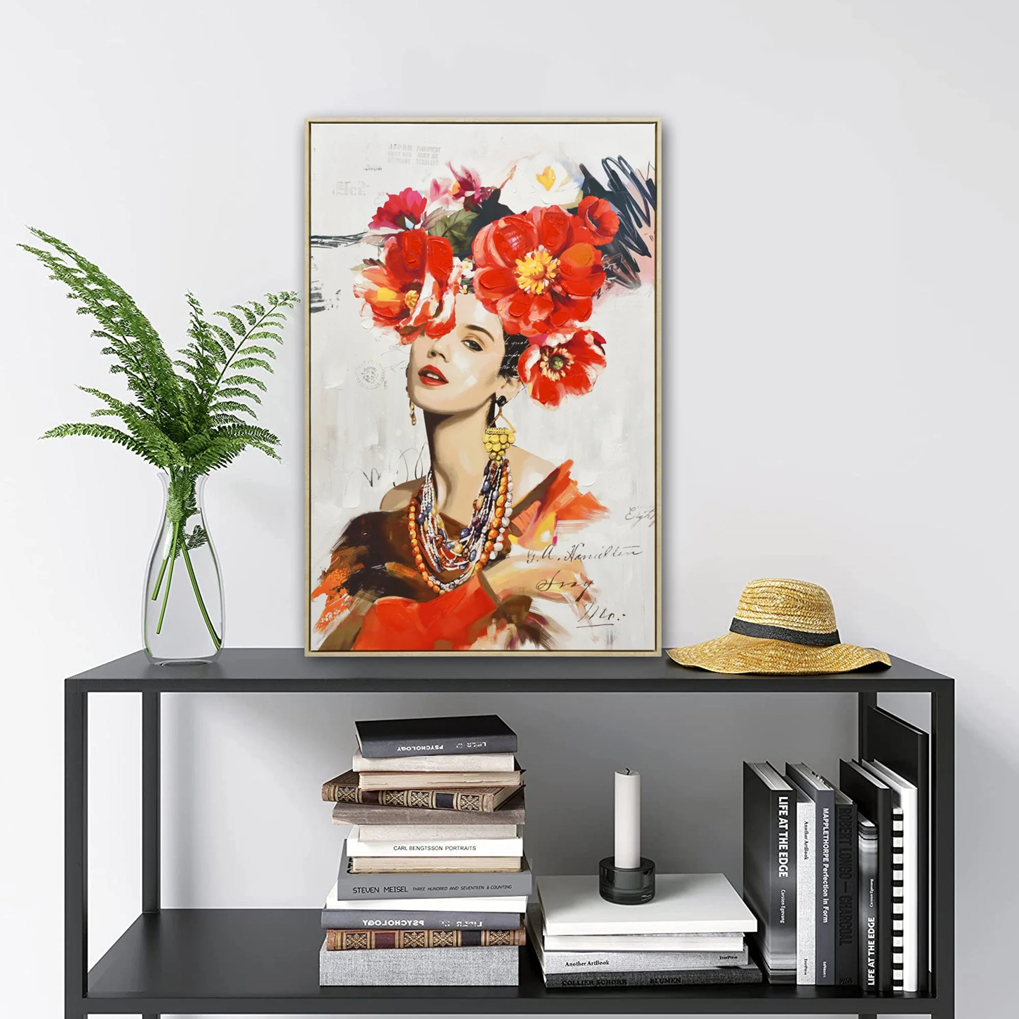 80X120cm Blossom Adorned Light Wood Framed Canvas Wall Art - Image 3