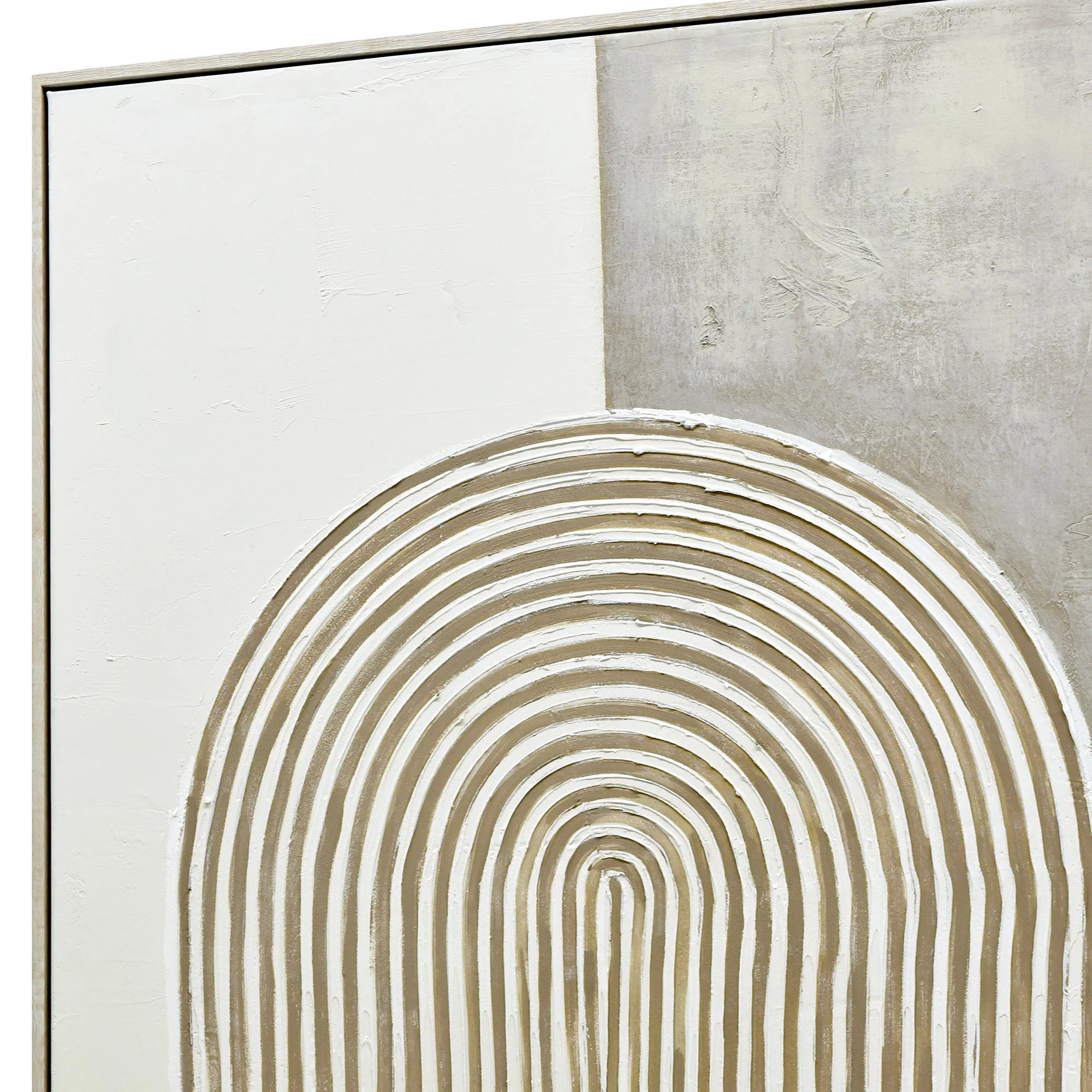 80X120cm Duality's Embrace Light Wood Framed Hand Painted Canvas Wall Art - Image 10