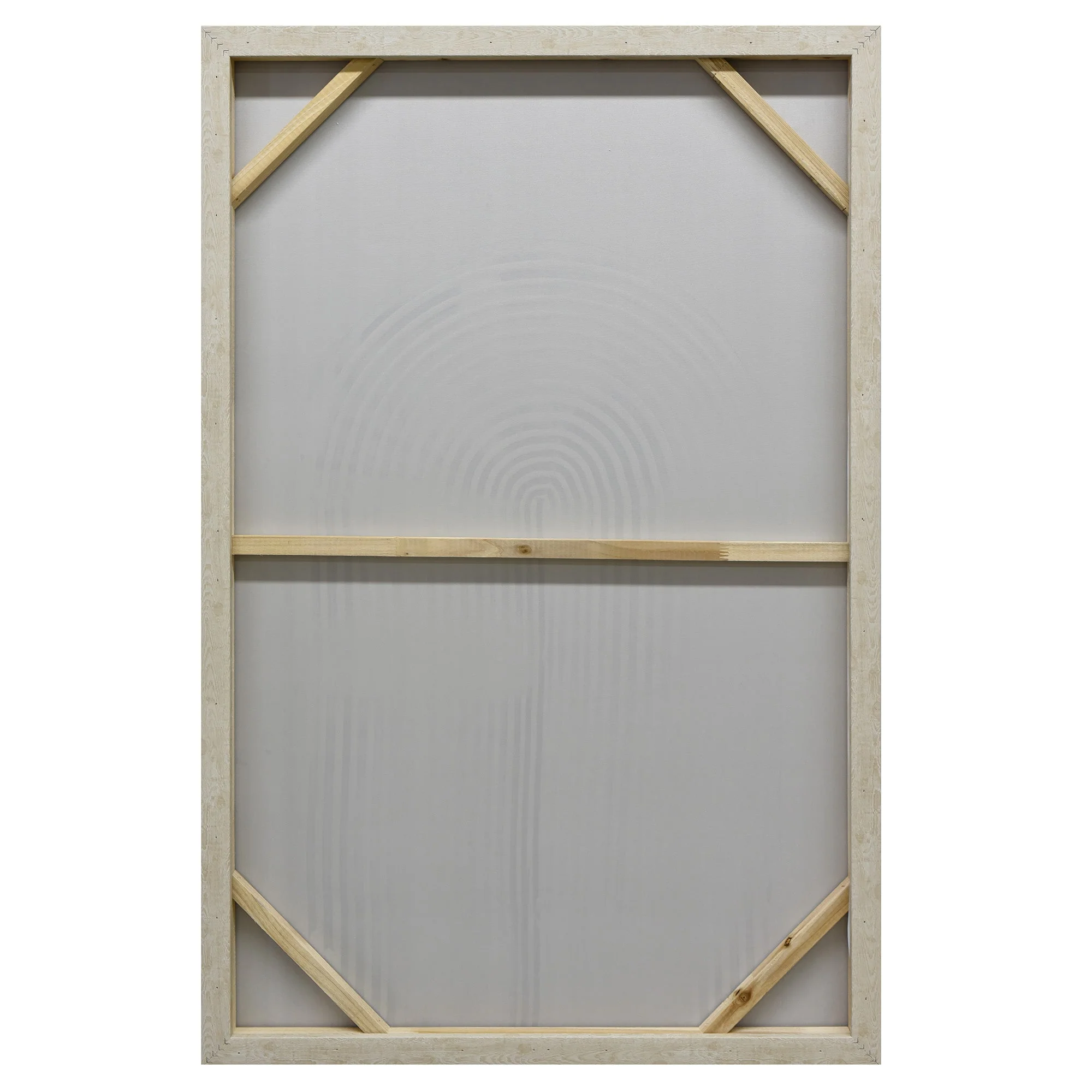 80X120cm Duality's Embrace Light Wood Framed Hand Painted Canvas Wall Art - Image 4