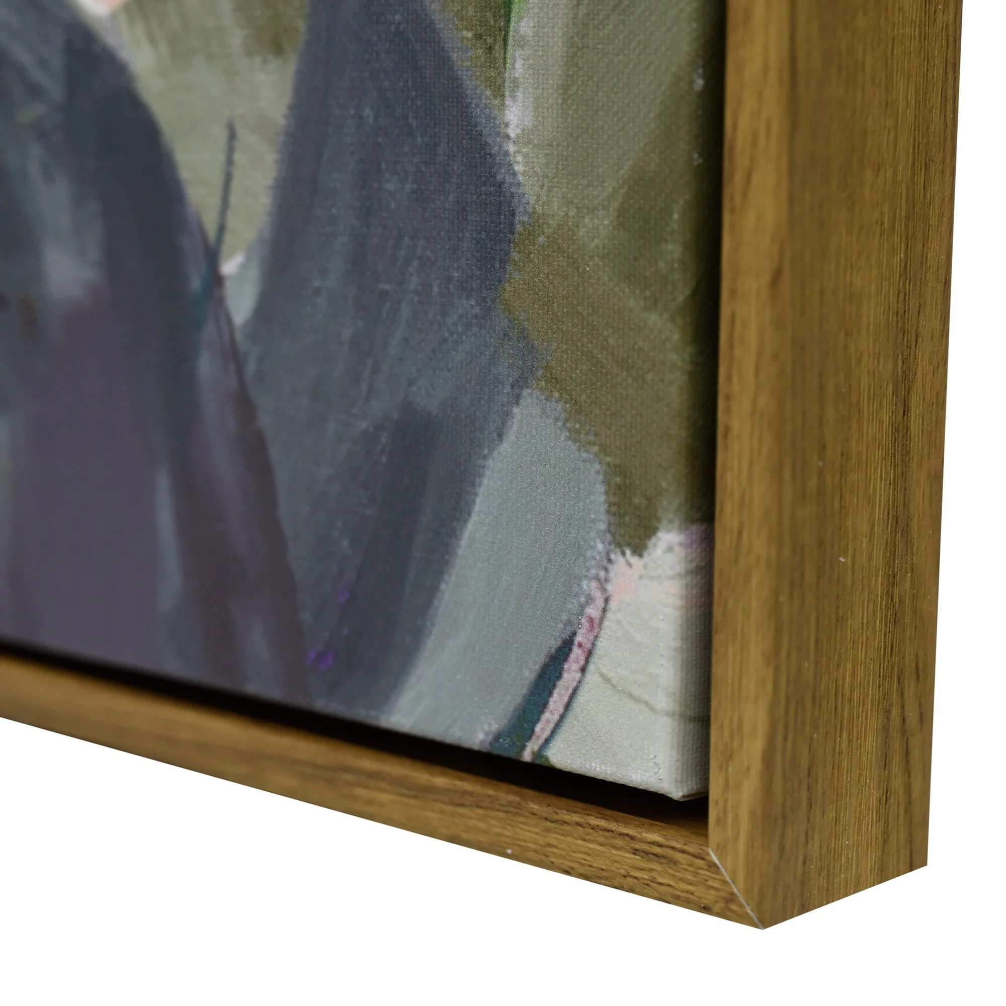 80X120cm Native Bloom Dark Wood Framed Canvas Wall Art - Image 6