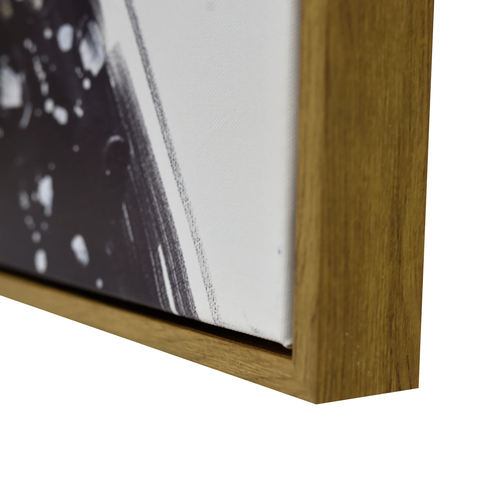 80X80cm Floral Fantasia Dark Wood Framed Canvas Wall Art - Image 7