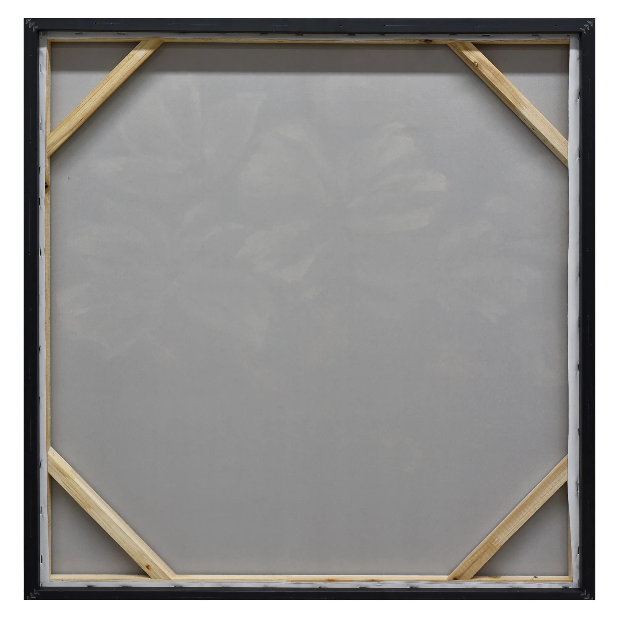 80X80cm Golden Blossoms Gold Framed Hand Painted Canvas Wall Art - Image 4