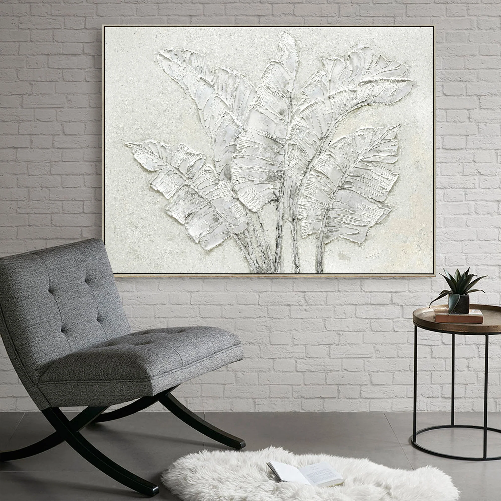 90X120cm Ethereal Paradise Light Wood Framed Hand Painted Canvas Wall Art - Image 2